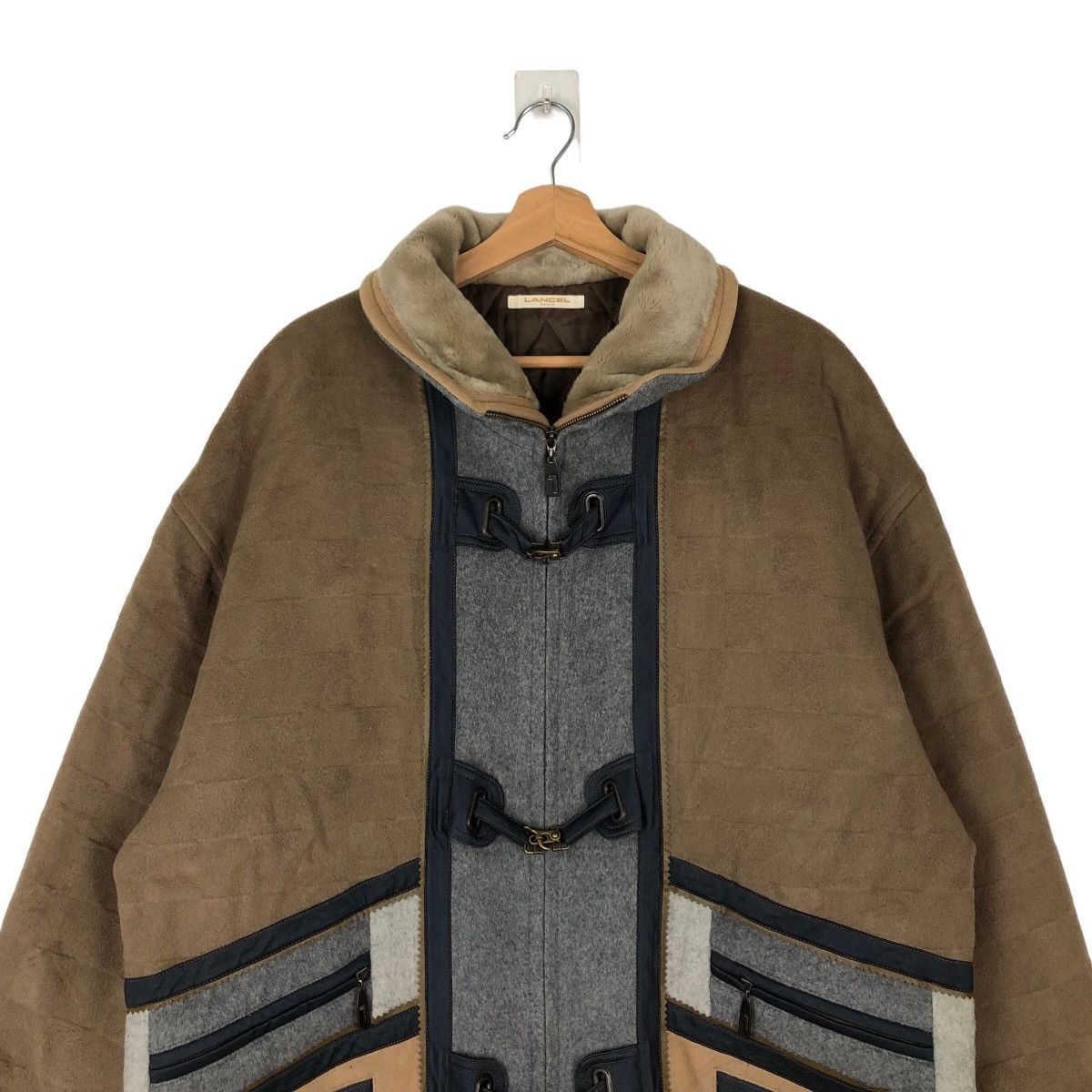 Vintage VINTAGE WOOL JACKET SURVIVAL DESIGN LANCEL PARIS RARE DESIGN Size US M / EU 48-50 / 2 - 2 Thumbnail