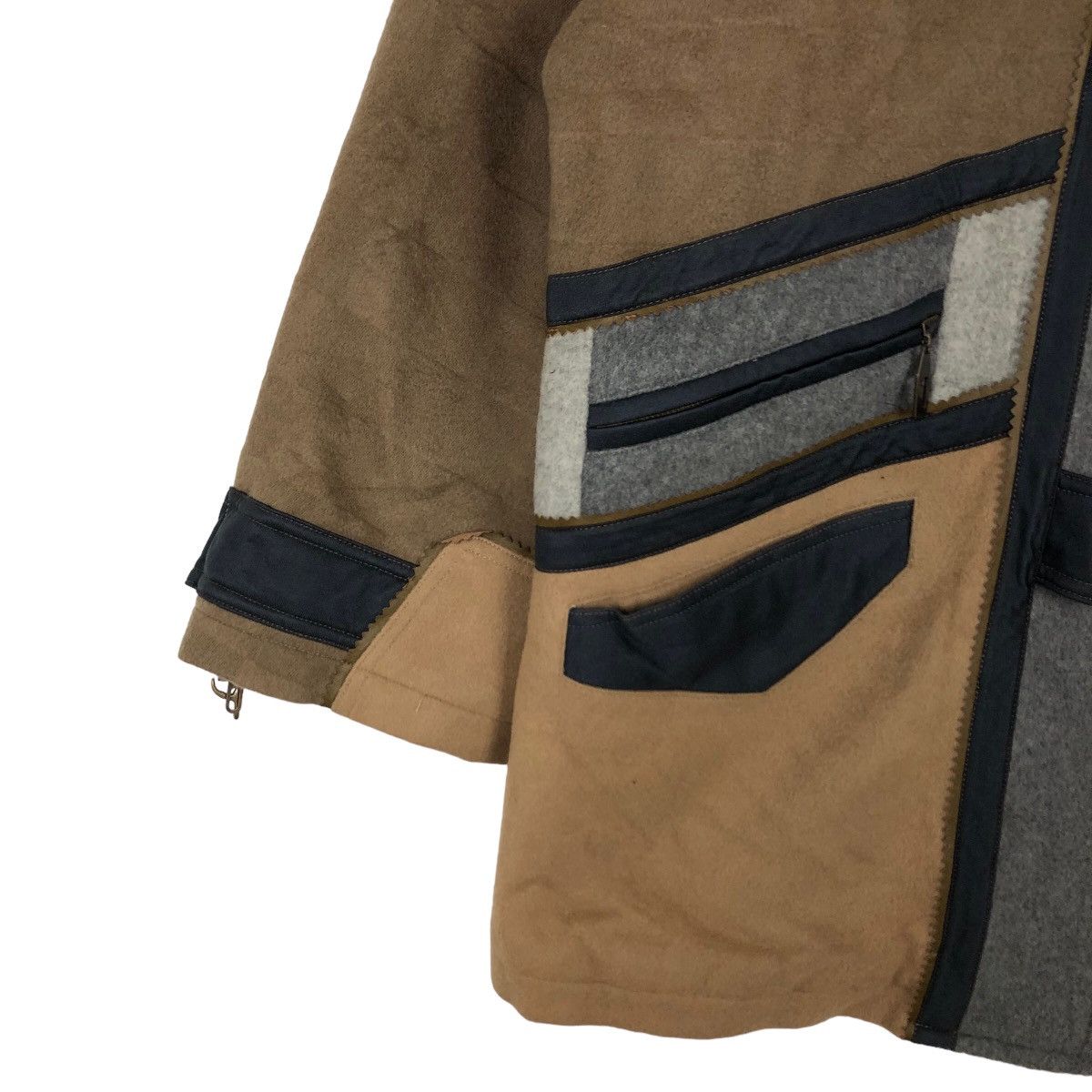 Vintage VINTAGE WOOL JACKET SURVIVAL DESIGN LANCEL PARIS RARE DESIGN Size US M / EU 48-50 / 2 - 3 Thumbnail