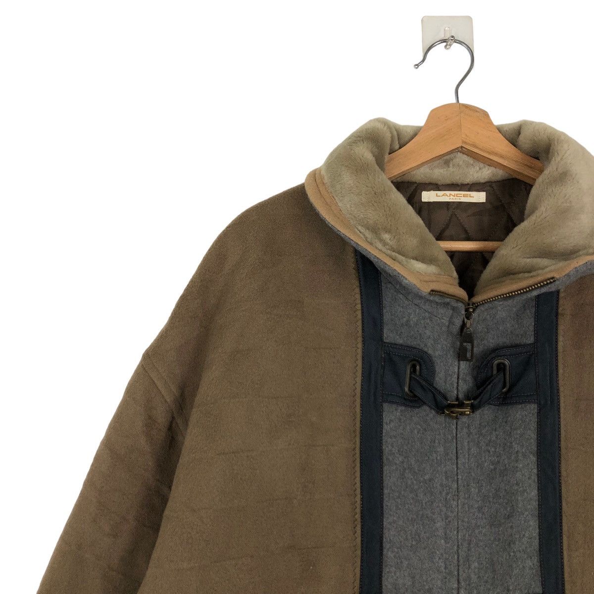 Vintage VINTAGE WOOL JACKET SURVIVAL DESIGN LANCEL PARIS RARE DESIGN Size US M / EU 48-50 / 2 - 6 Thumbnail