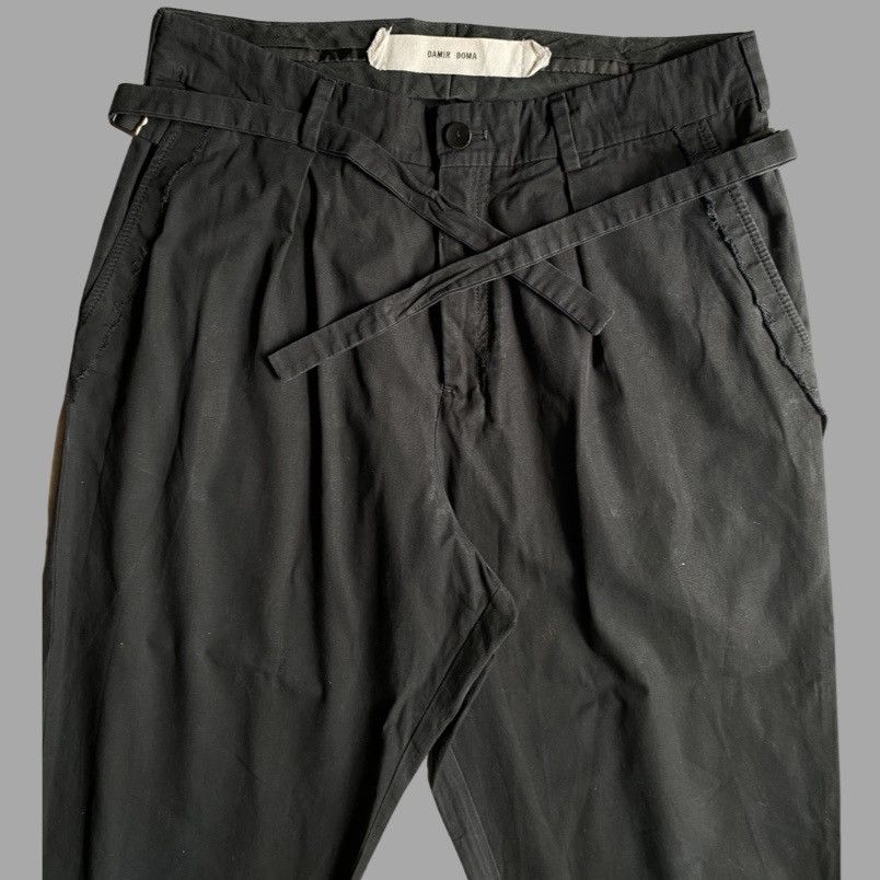 image of Damir Doma Black Gabardine Picasso Pants, Men's (Size 32)