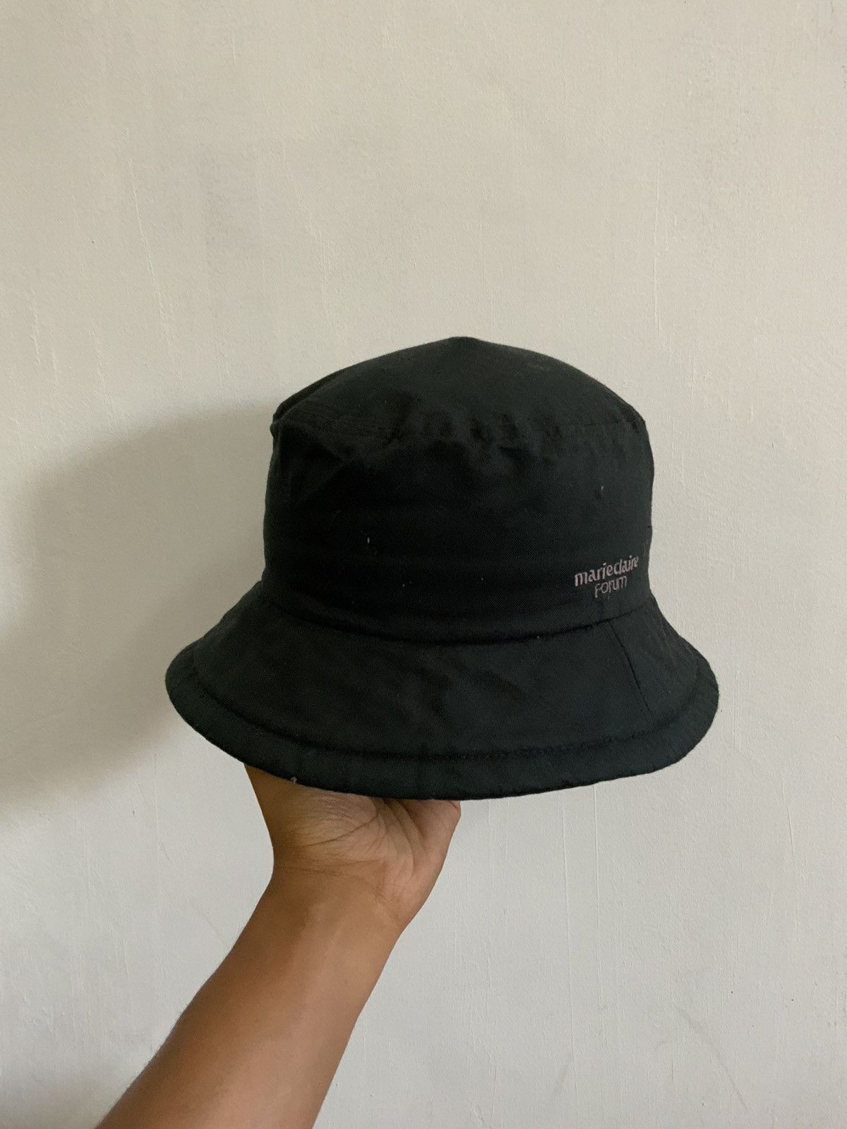 image of Archival Clothing x Hat Vintage Marie Claire Forum Japan Avant Garde Bucket Hat in Black, Men's