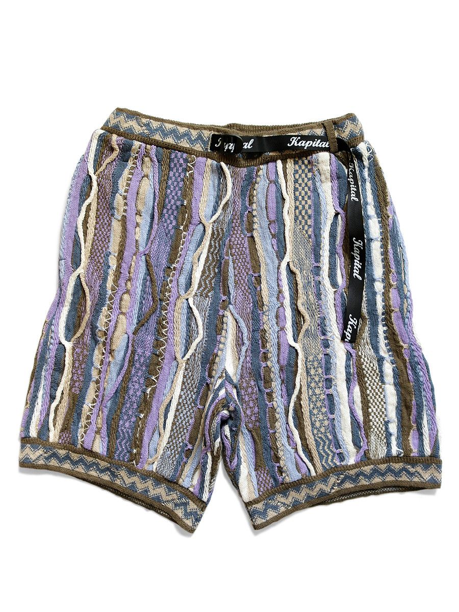 image of Kapital 7G Knit Gaudy Short Pants in Purple, Men's (Size 34)