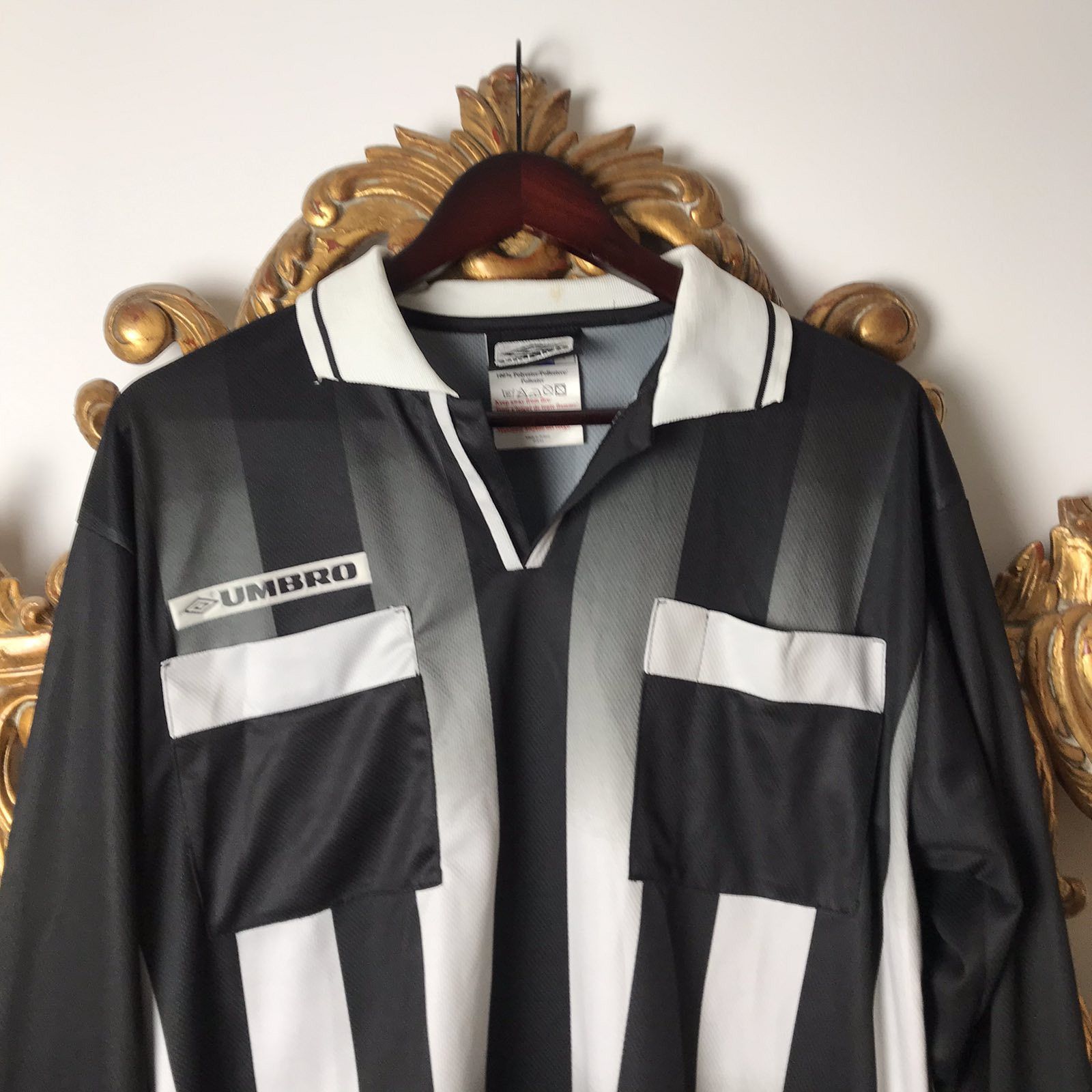 Umbro × Vintage Umbro BLOKECORE Vintage 90s Referee Jersey Polo Shirt Drill Size US XL / EU 56 / 4 - 2 Thumbnail
