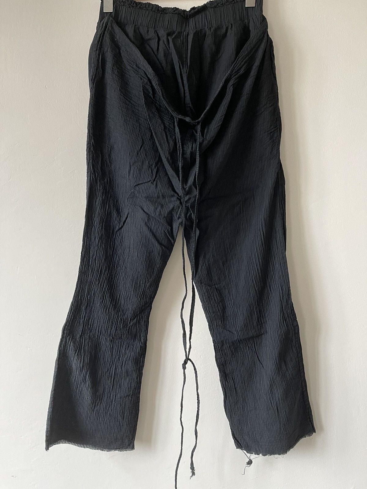 image of Aleksandr Manamis Black Cotton Pants, Men's (Size 32)