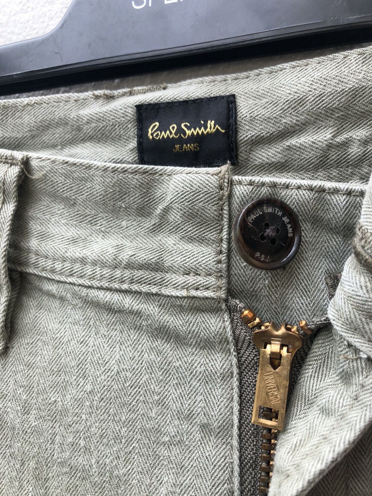 Paul Smith Olive Green Herringbone Twill Cargo Trouser Slim Fit Pant Size US 31 - 3 Thumbnail