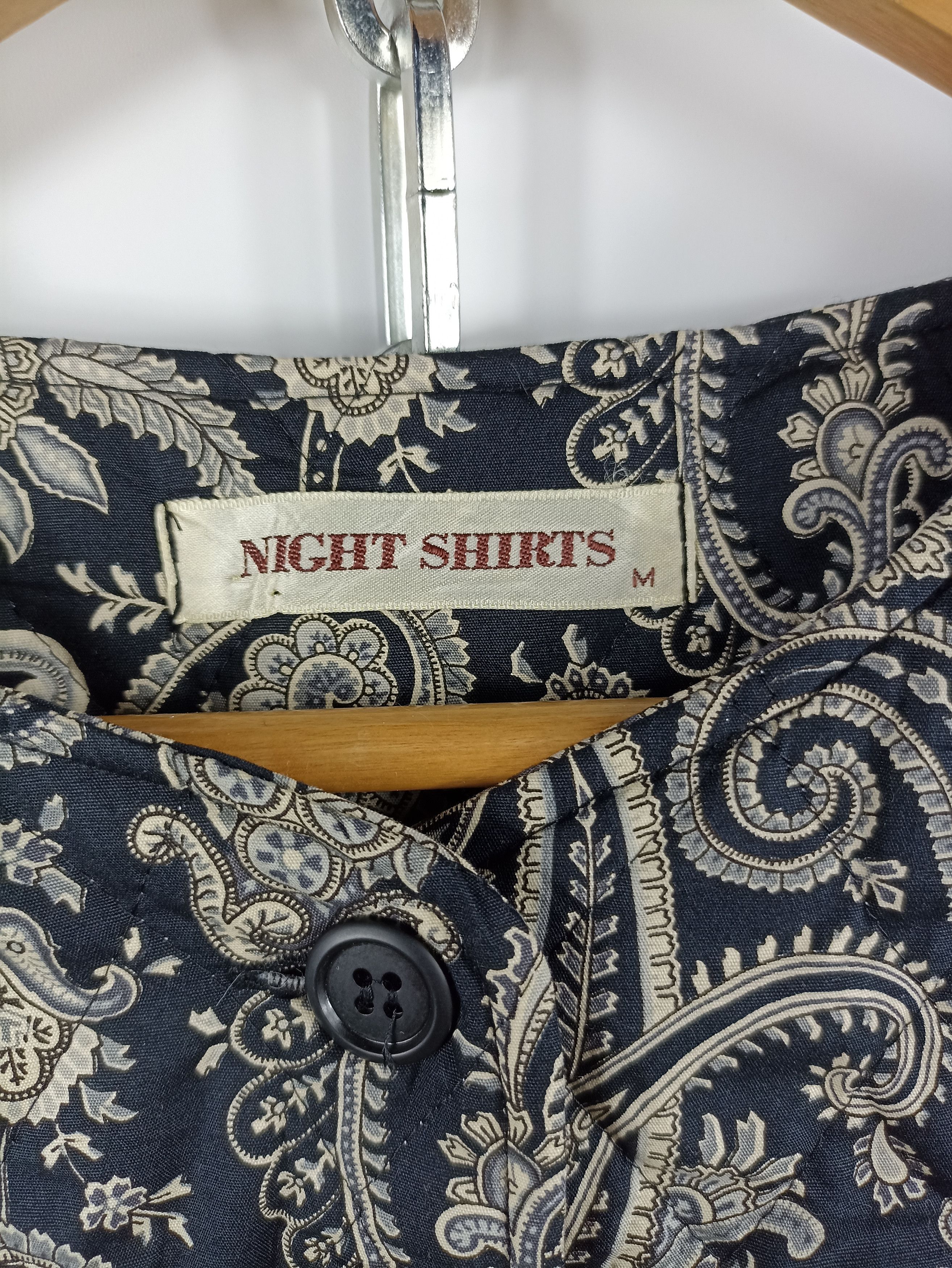 Japanese Brand × Vintage Vintage Night Shirt Quilted Over Paisley Size US M / EU 48-50 / 2 - 7 Thumbnail
