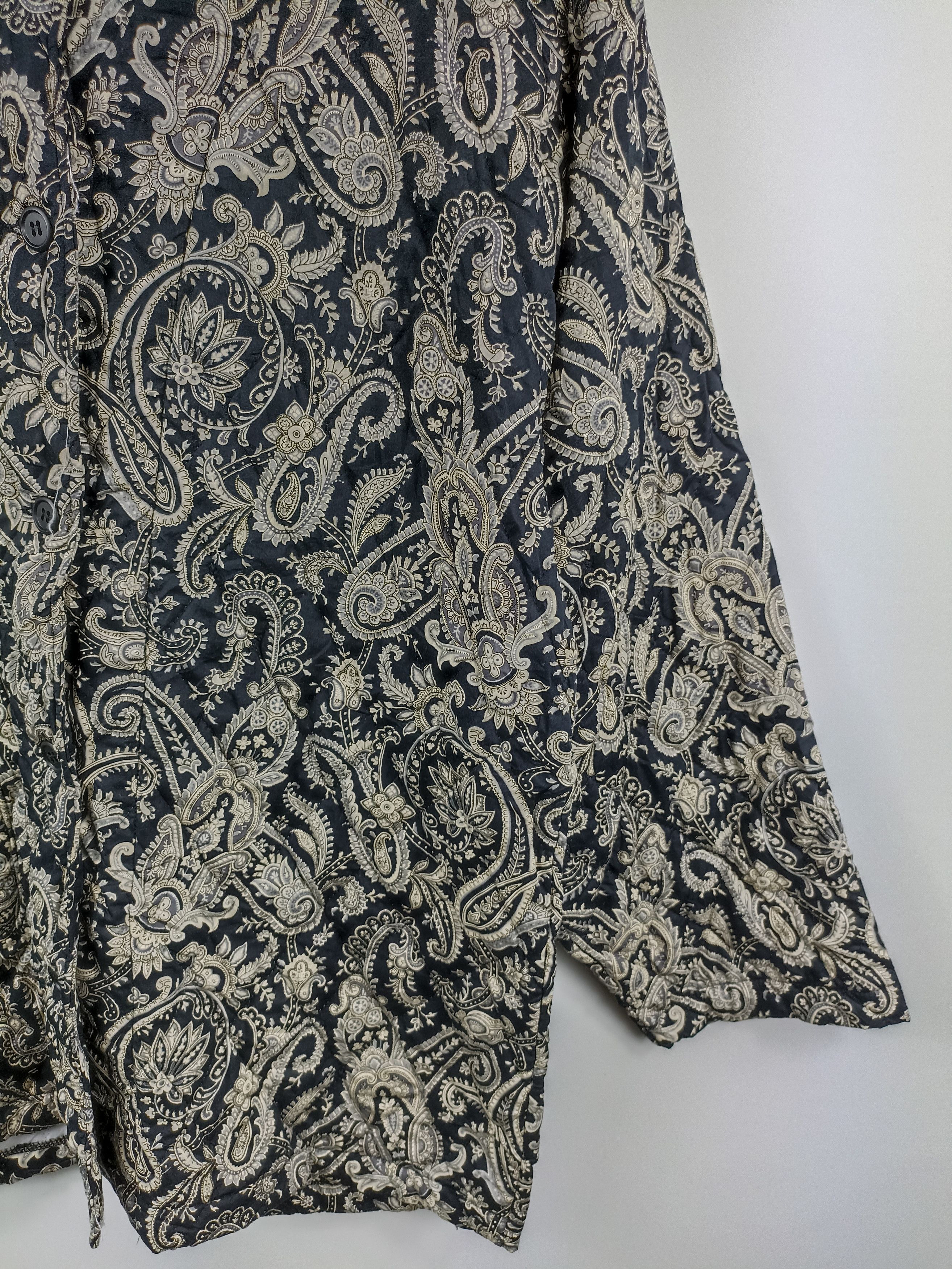 Japanese Brand × Vintage Vintage Night Shirt Quilted Over Paisley Size US M / EU 48-50 / 2 - 2 Thumbnail
