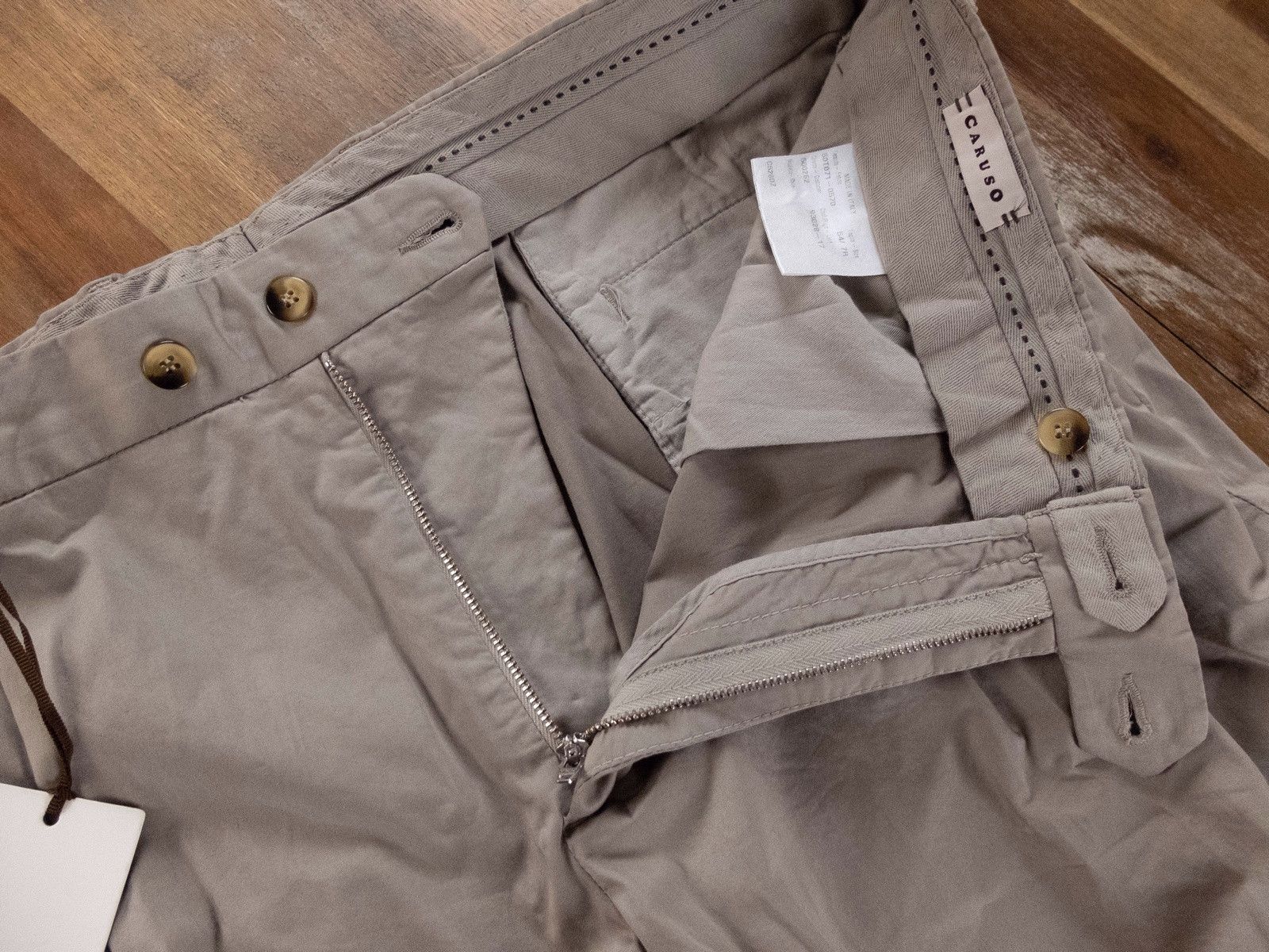 Caruso CARUSO pleated gray cotton trousers pants chinos 38 US / 54 Size US 38 / EU 54 - 7 Thumbnail