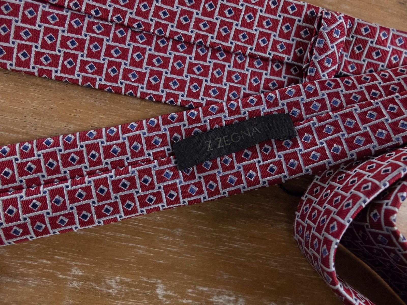 Z Zegna Z ZEGNA red narrow width slim tie authentic Size ONE SIZE - 3 Thumbnail