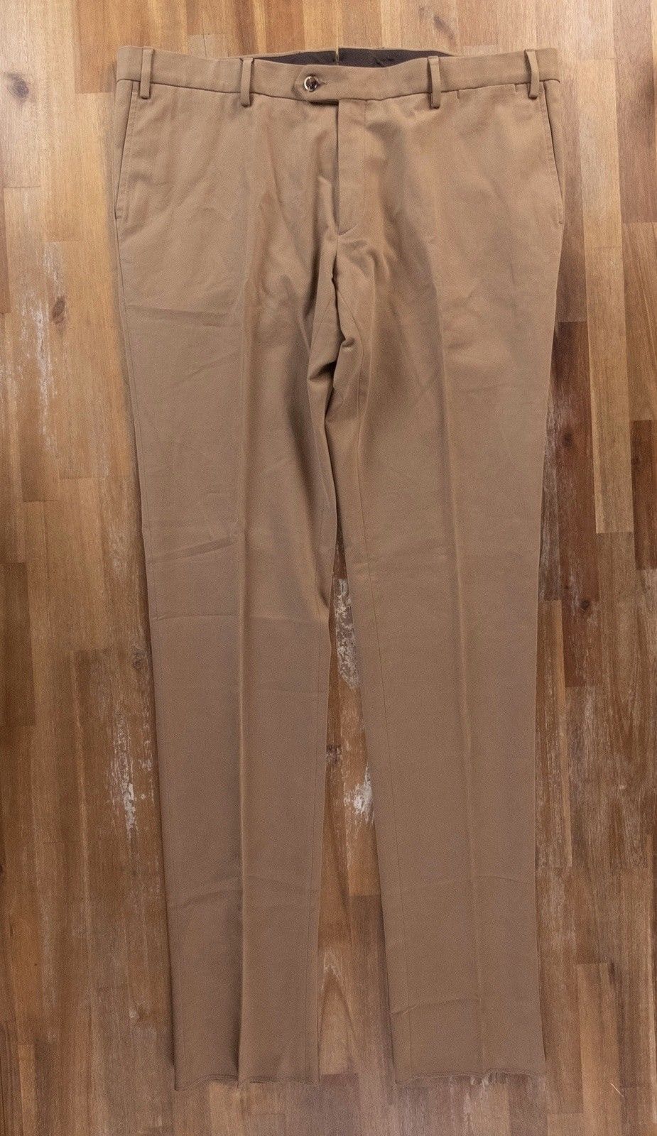Caruso CARUSO beige cotton trousers chinos pants 42 US / 58 EU Size US 42 / EU 58 - 4 Thumbnail