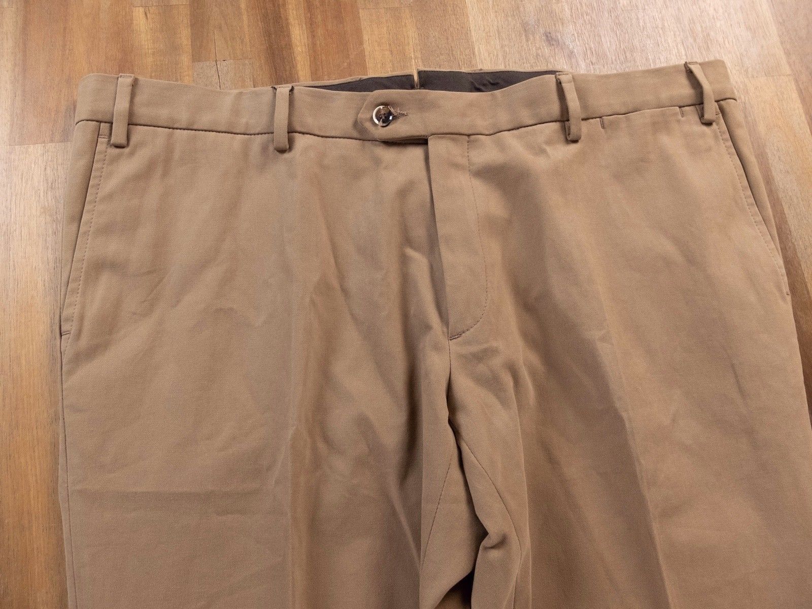 Caruso CARUSO beige cotton trousers chinos pants 42 US / 58 EU Size US 42 / EU 58 - 5 Thumbnail