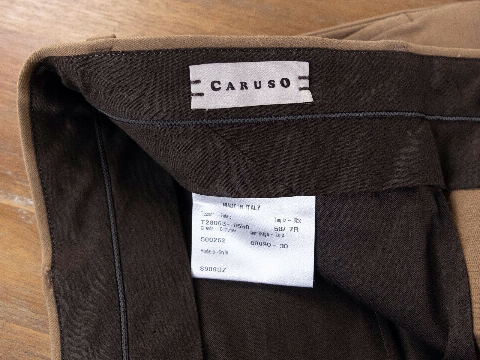 Caruso CARUSO beige cotton trousers chinos pants 42 US / 58 EU Size US 42 / EU 58 - 7 Thumbnail