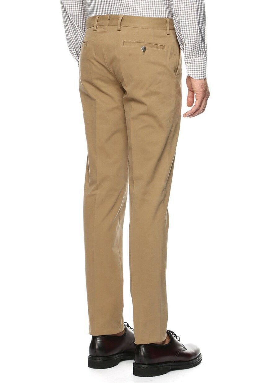Caruso CARUSO beige cotton trousers chinos pants 42 US / 58 EU Size US 42 / EU 58 - 3 Thumbnail