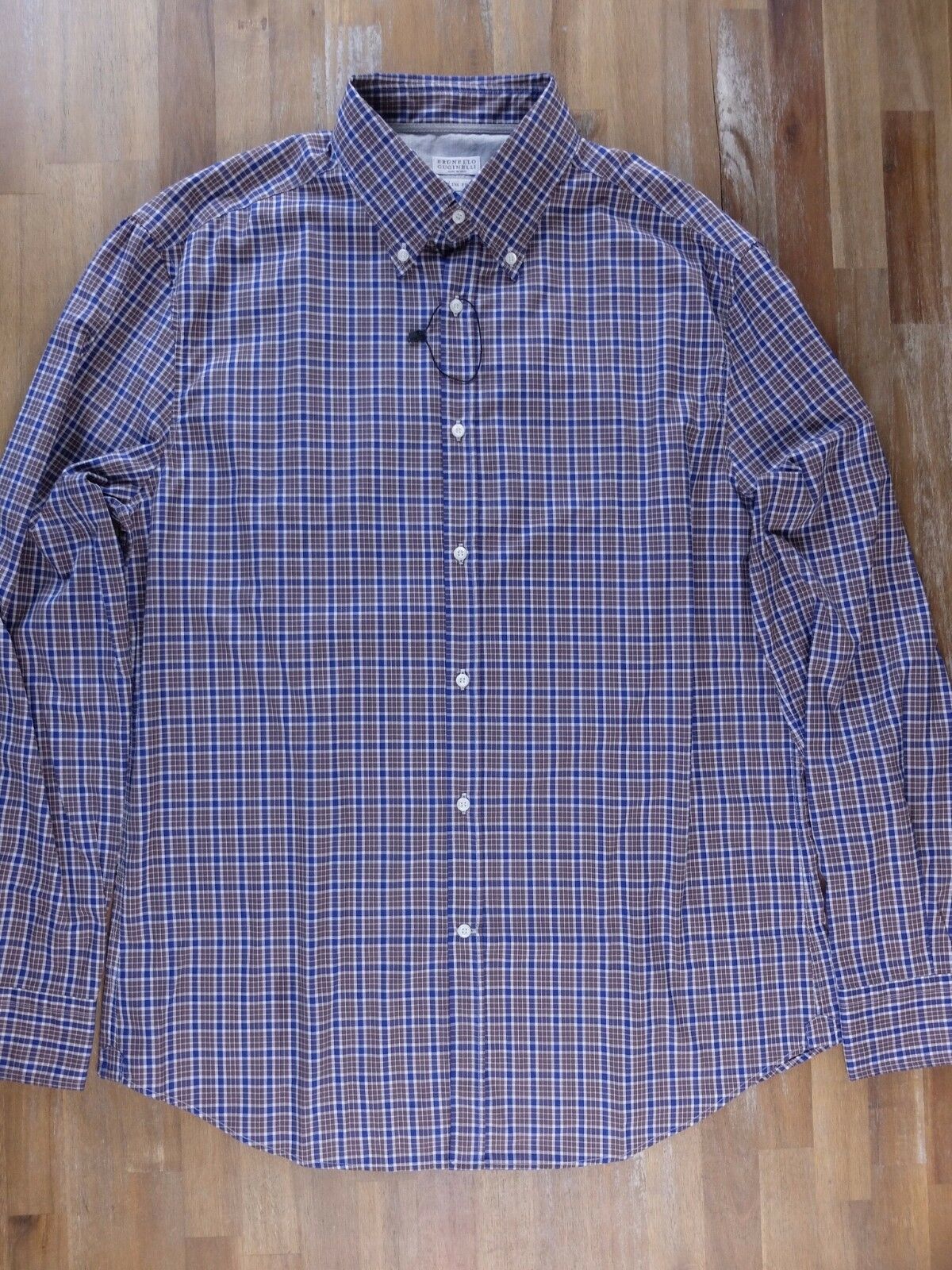 Brunello Cucinelli BRUNELLO CUCINELLI slim button-down plaid cotton shirt XXL Size US XXL / EU 58 / 5 - 1 Thumbnail
