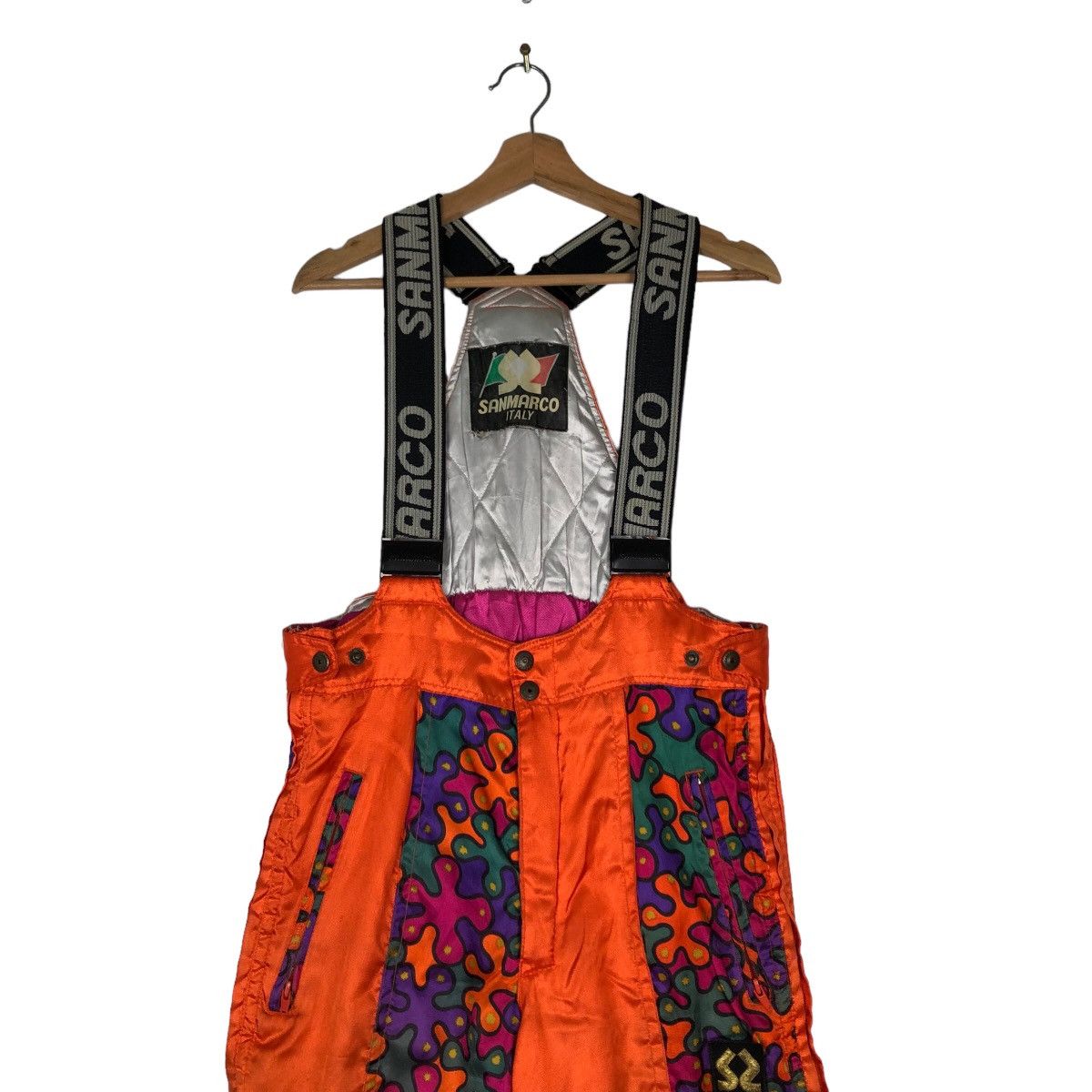 Japanese Brand VINTAGE SKI OVERALL RARE COLOURFUL SANMARCO ITALY Size US 38 / EU 54 - 2 Thumbnail