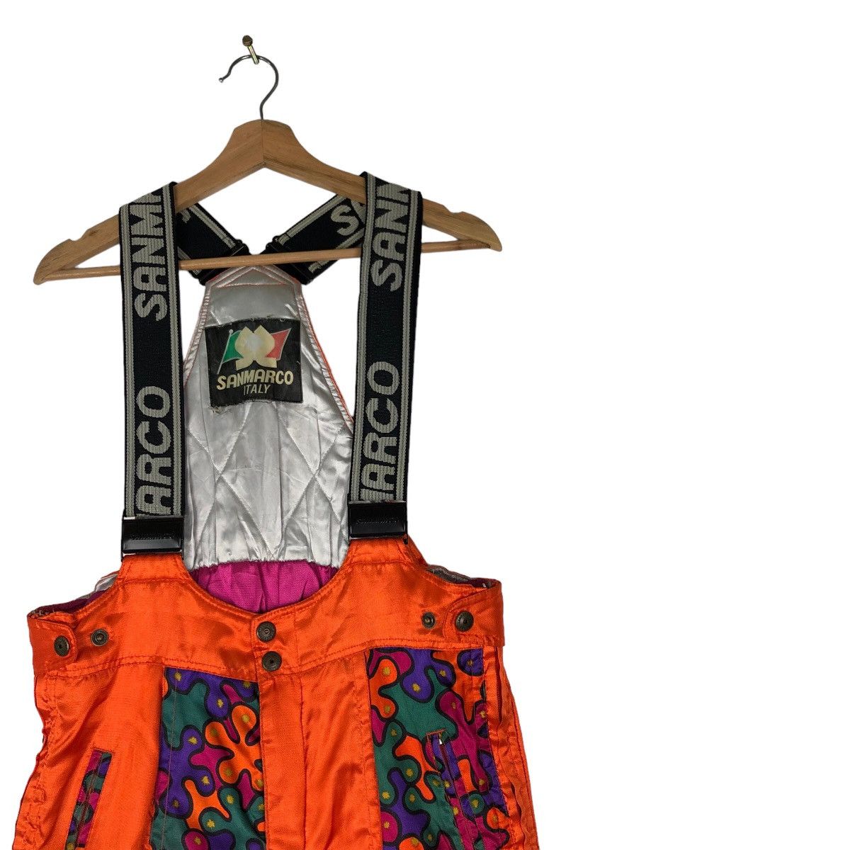 Japanese Brand VINTAGE SKI OVERALL RARE COLOURFUL SANMARCO ITALY Size US 38 / EU 54 - 5 Thumbnail