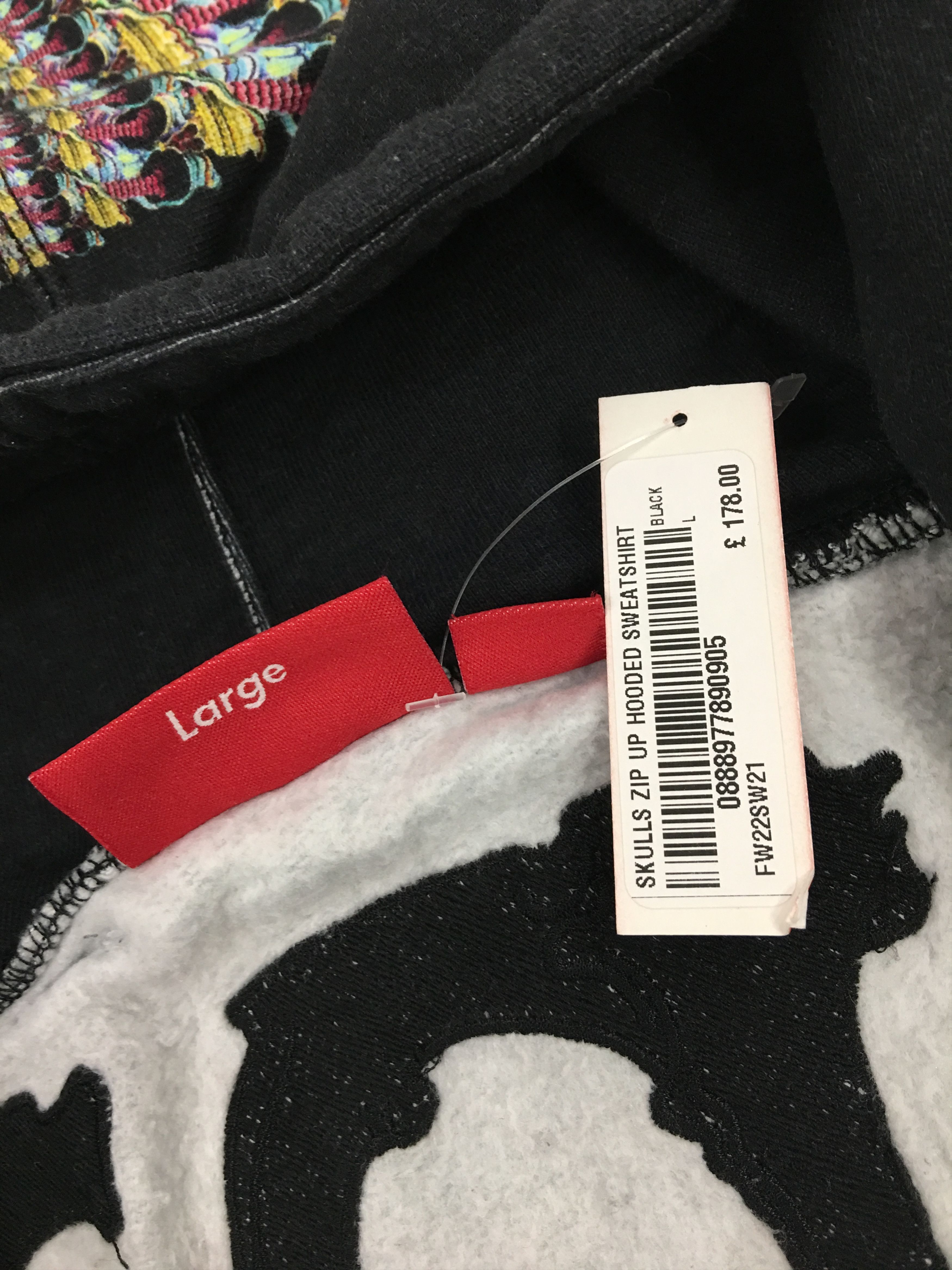 Supreme Supreme Skulls Zip Up Hooded Sweatshirt Black Large Size US L / EU 52-54 / 3 - 8 Thumbnail