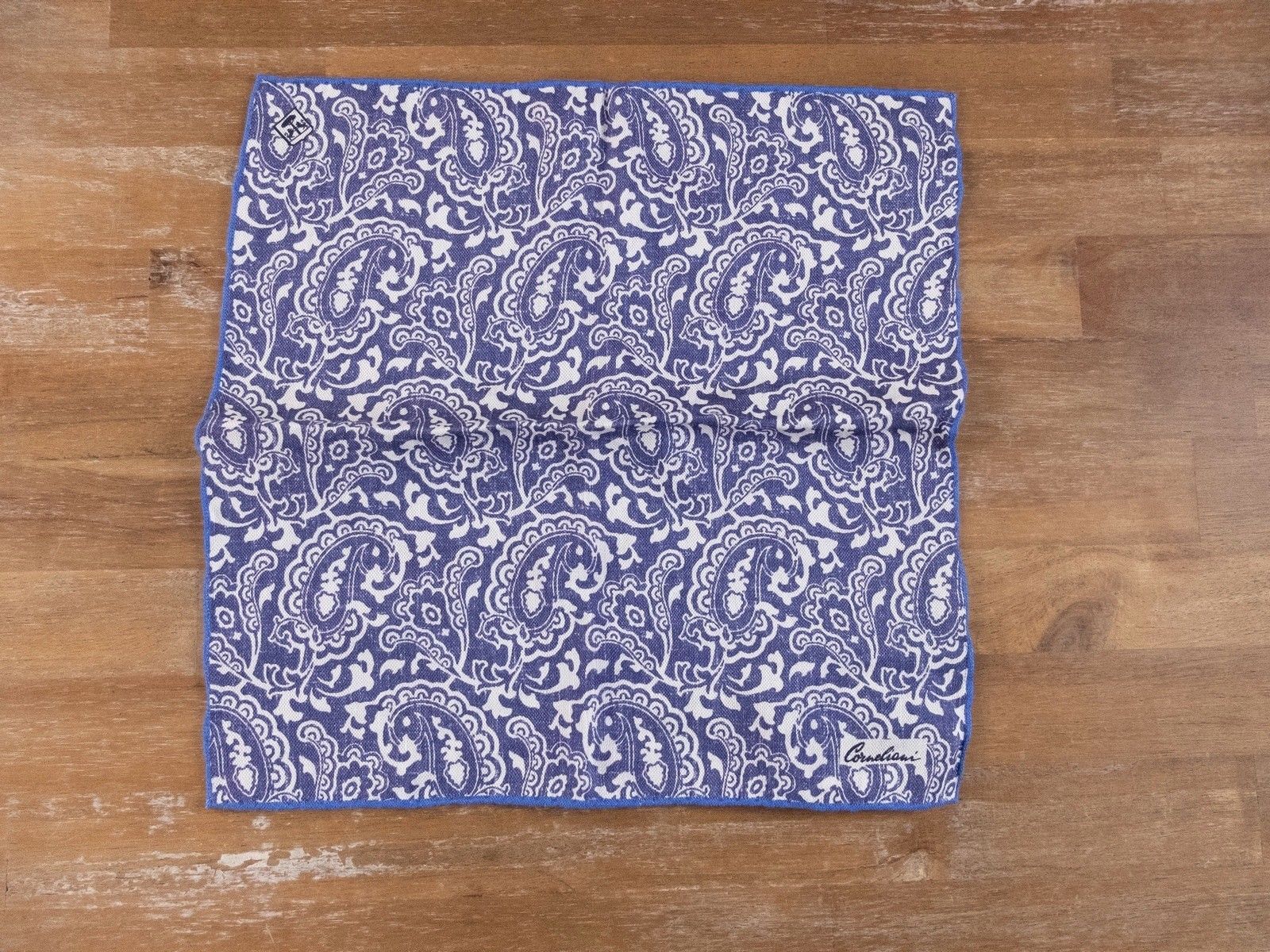 Corneliani CORNELIANI lilac paisley print linen silk pocket square Size ONE SIZE - 1 Thumbnail