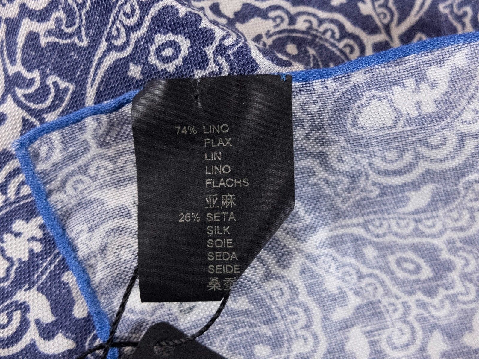 Corneliani CORNELIANI lilac paisley print linen silk pocket square Size ONE SIZE - 3 Thumbnail