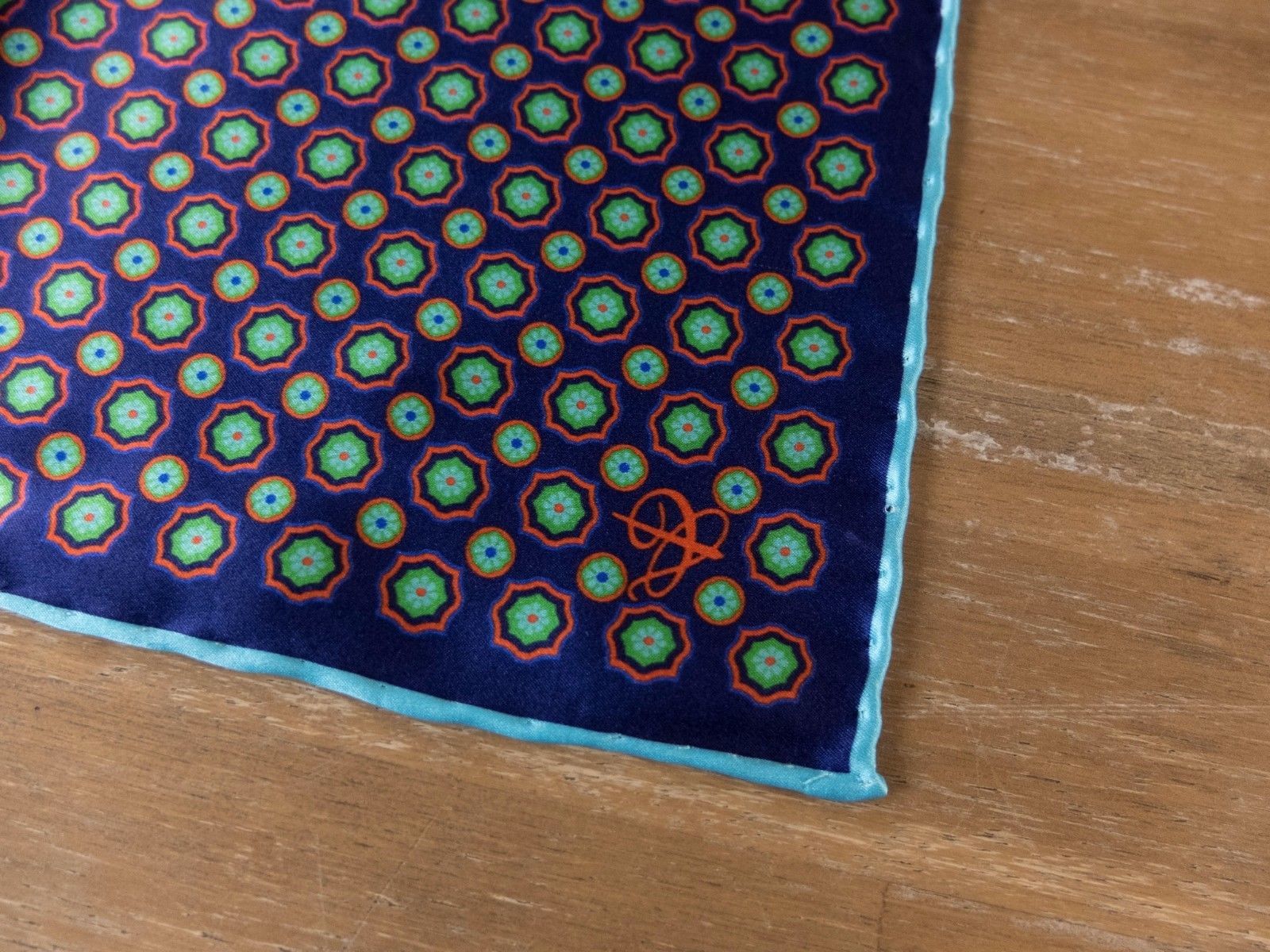 Canali CANALI navy blue purple green silk pocket square authentic Size ONE SIZE - 2 Thumbnail
