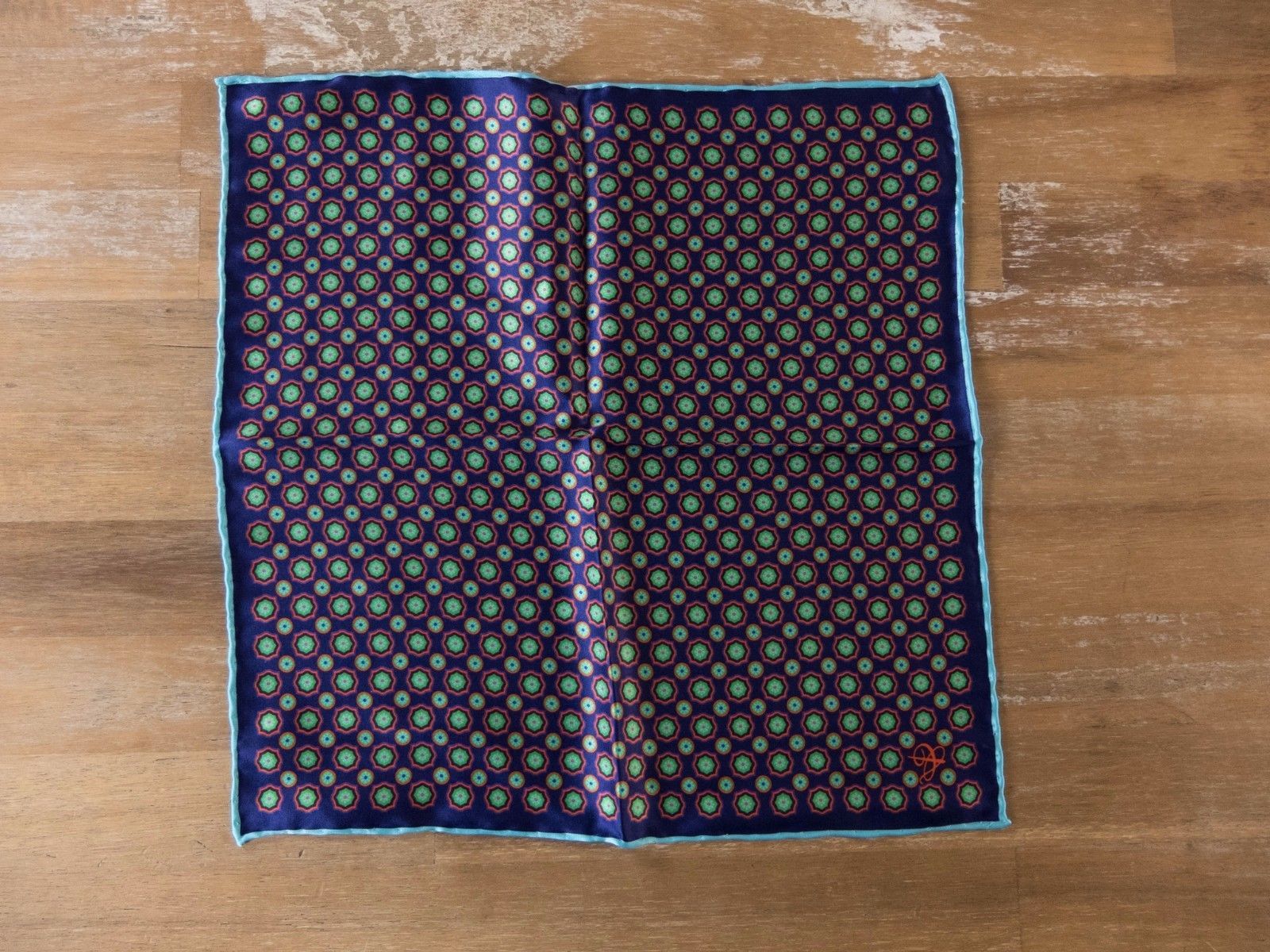 Canali CANALI navy blue purple green silk pocket square authentic Size ONE SIZE - 1 Thumbnail