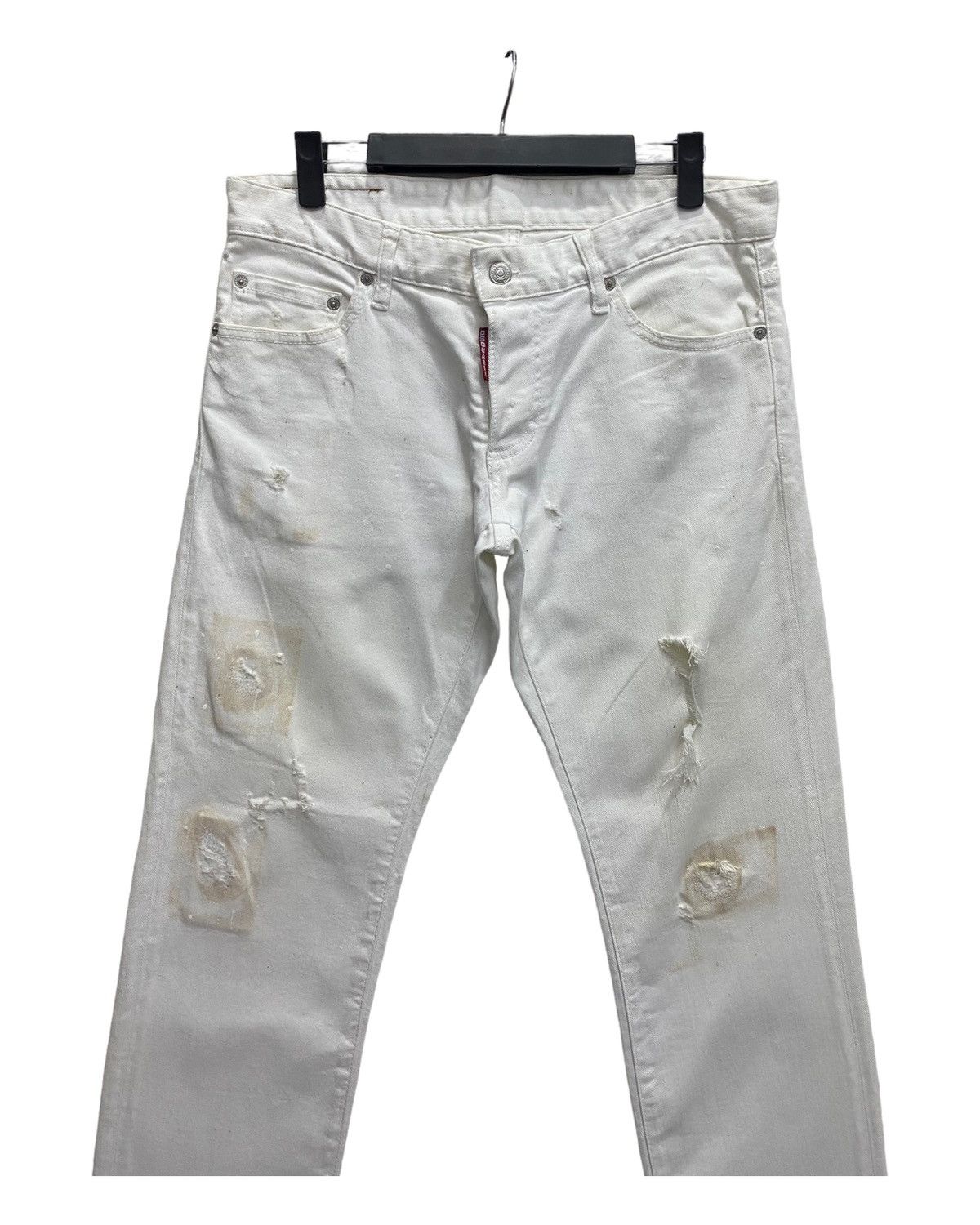 Dsquared2 🔥DSQUARED2 PAINT SPLATTER DISTRESS DENIM HELMUT LANG STYLE Size US 33 - 4 Thumbnail