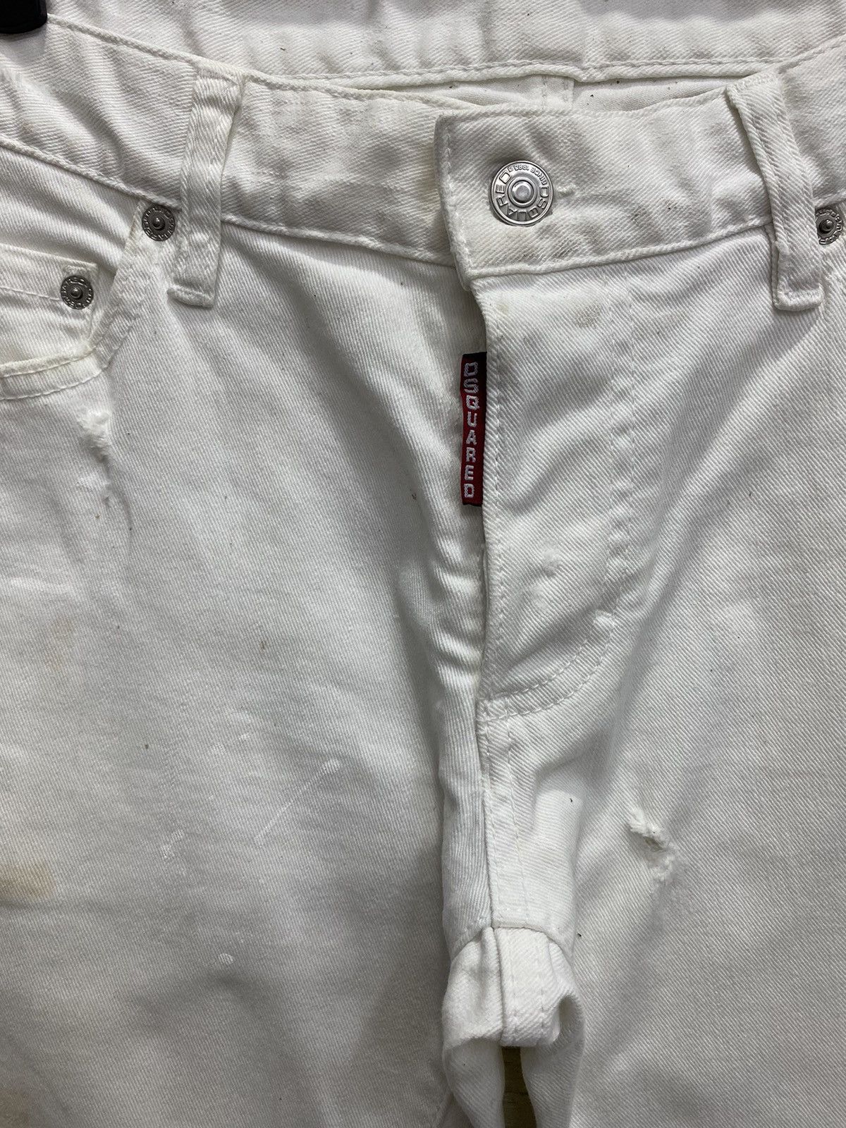 Dsquared2 🔥DSQUARED2 PAINT SPLATTER DISTRESS DENIM HELMUT LANG STYLE Size US 33 - 8 Thumbnail