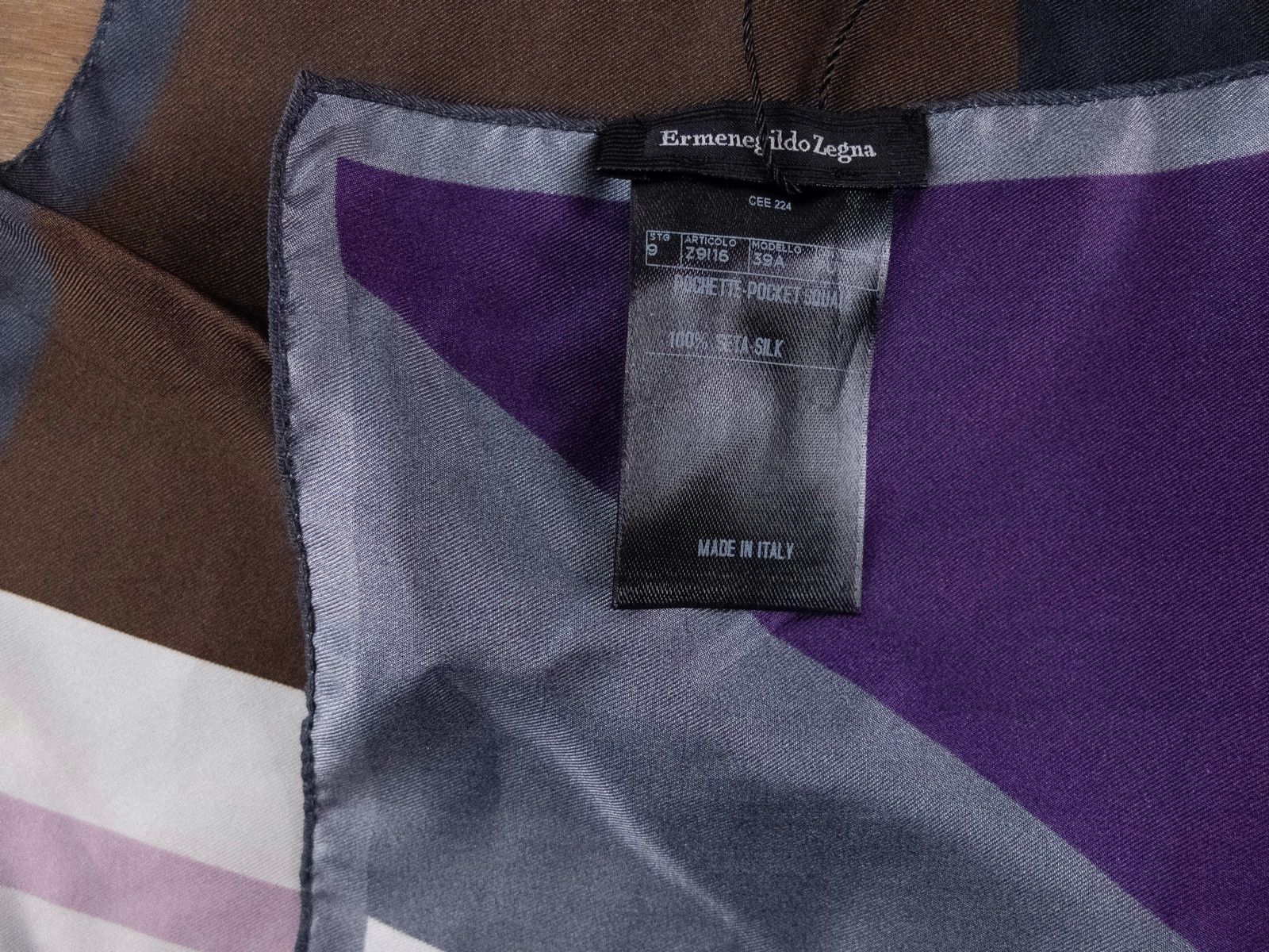 Ermenegildo Zegna ERMENEGILDO ZEGNA multicolor silk pocket square authentic Size ONE SIZE - 3 Thumbnail
