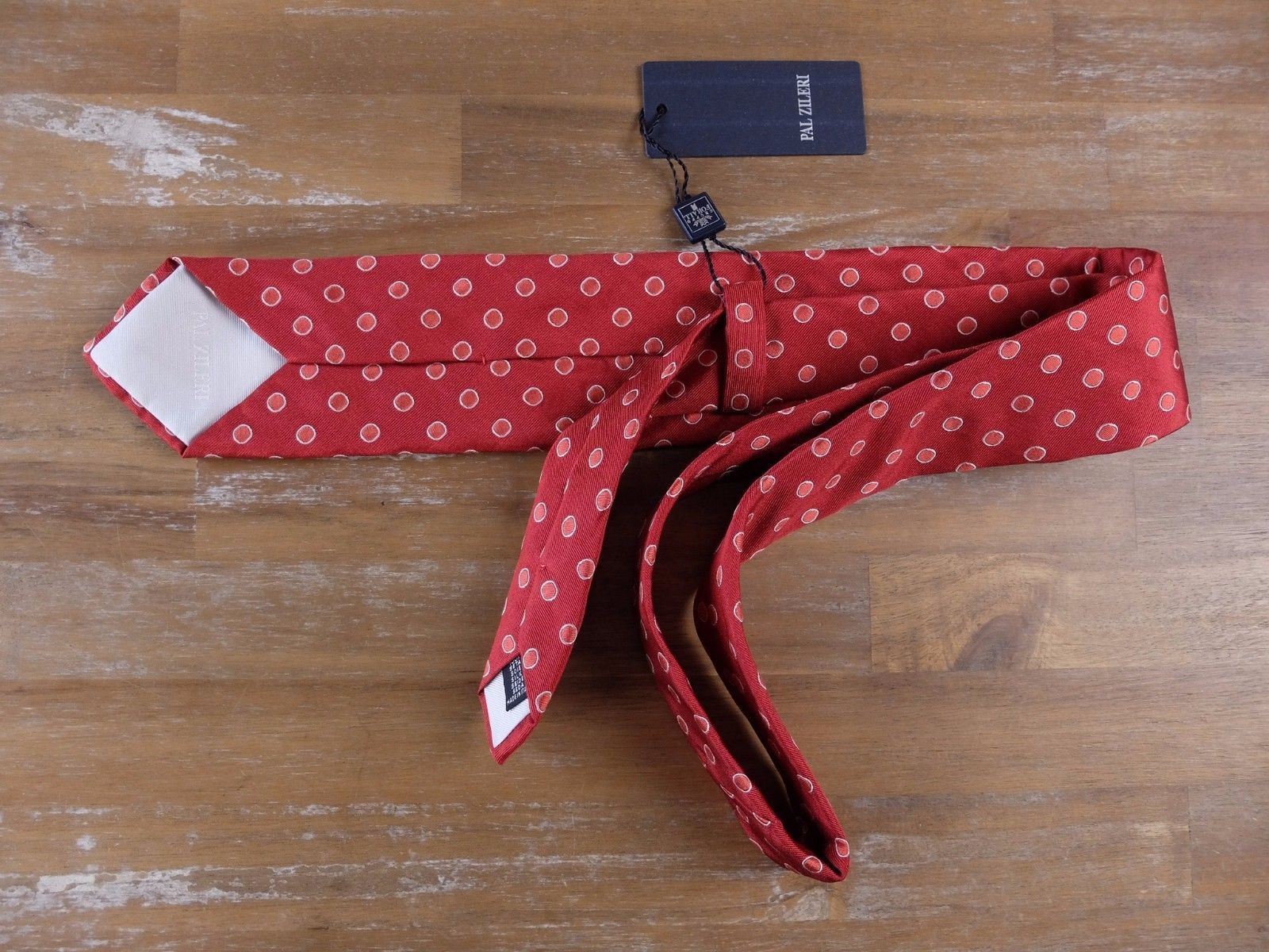 Pal Zileri PAL ZILERI red circle polka dots motif silk tie authentic Size ONE SIZE - 2 Thumbnail