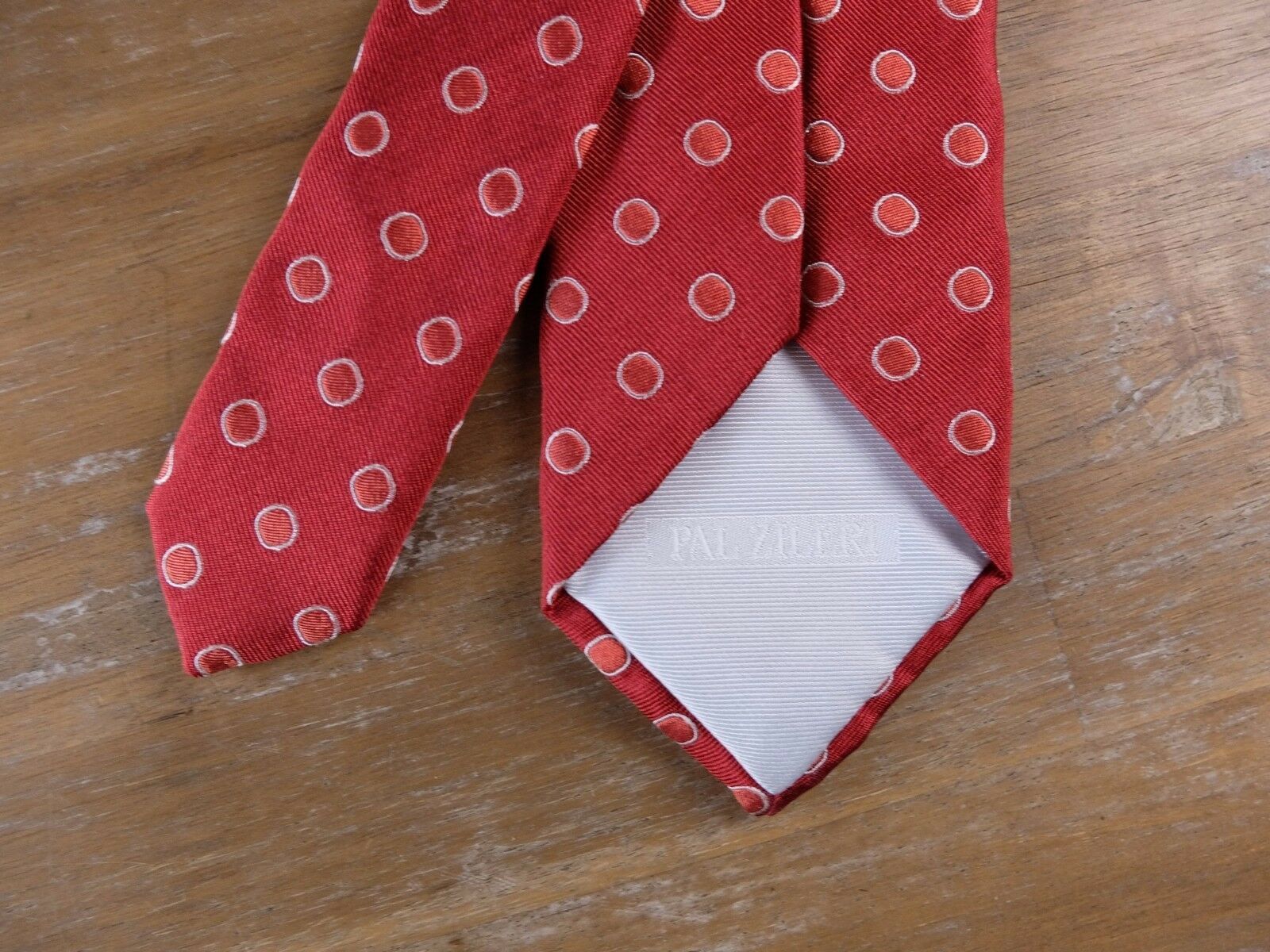 Pal Zileri PAL ZILERI red circle polka dots motif silk tie authentic Size ONE SIZE - 3 Thumbnail