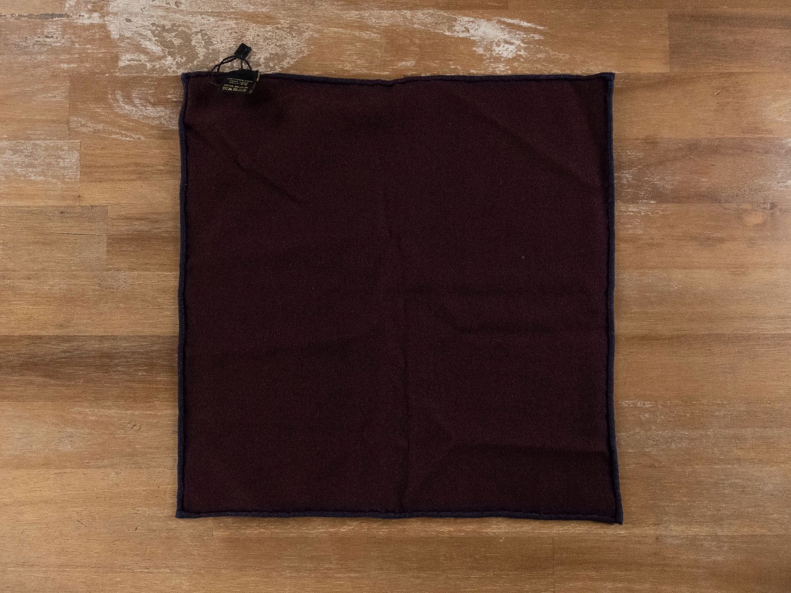 Corneliani CORNELIANI blue burgundy reversible wool pocket square Size ONE SIZE - 4 Thumbnail