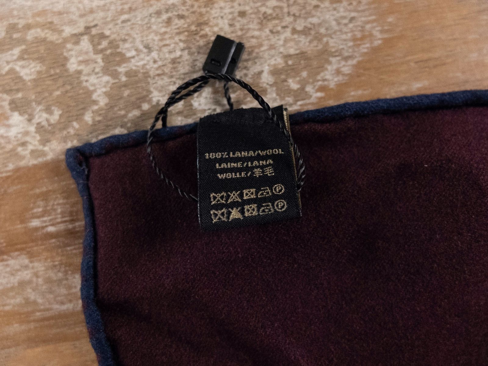 Corneliani CORNELIANI blue burgundy reversible wool pocket square Size ONE SIZE - 6 Thumbnail