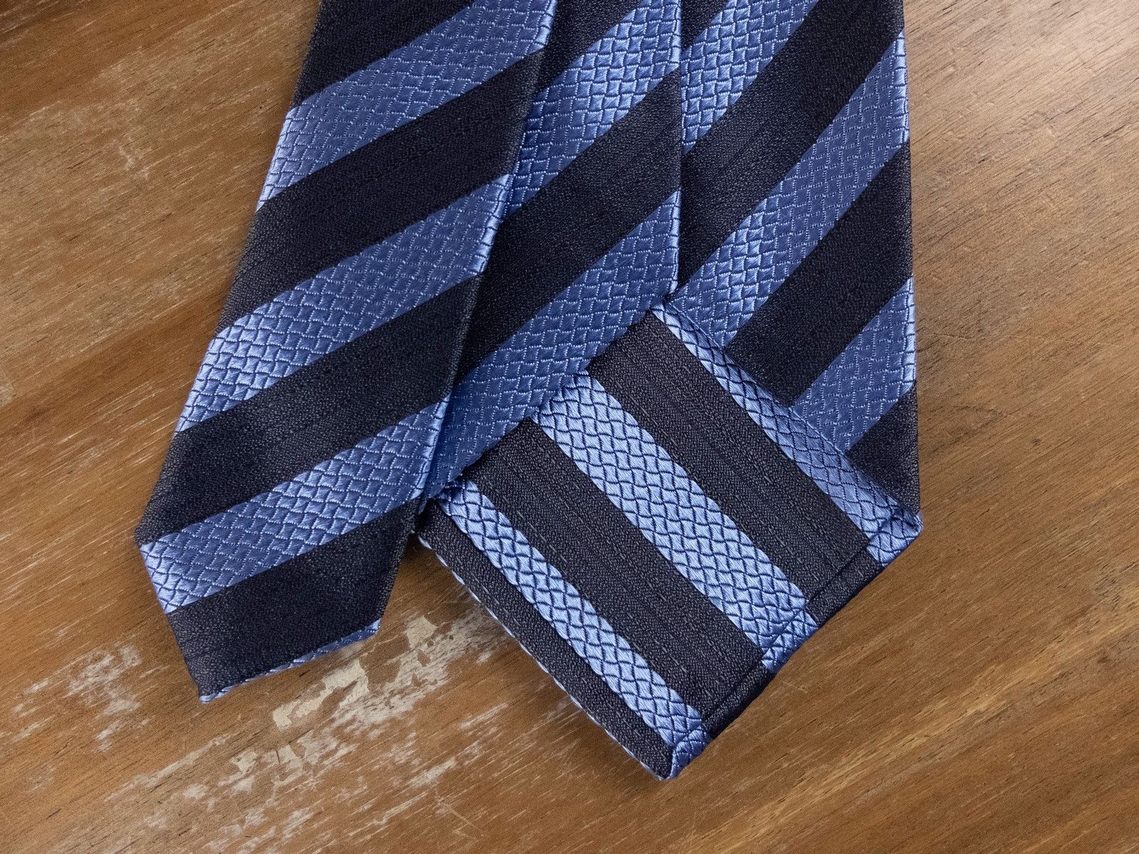 Ermenegildo Zegna ERMENEGILDO ZEGNA blue striped woven silk tie authentic NWT Size ONE SIZE - 3 Thumbnail