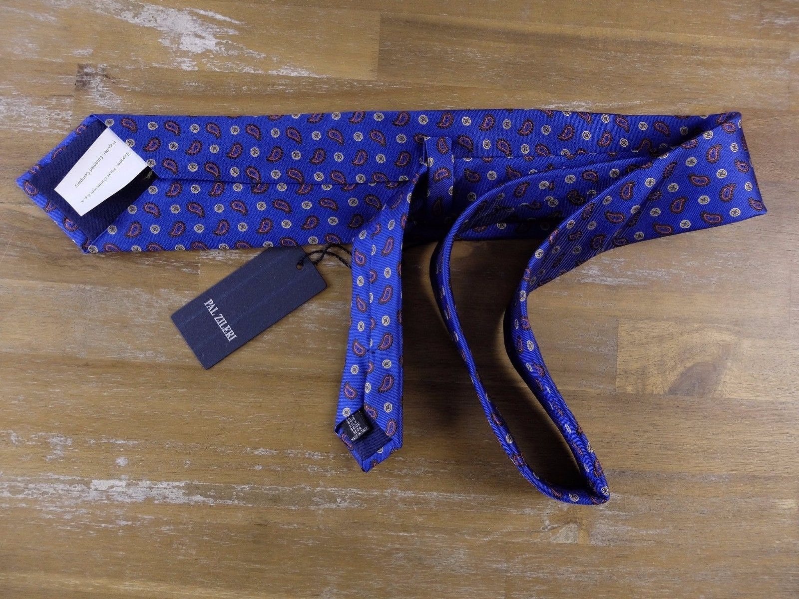 Pal Zileri PAL ZILERI blue paisley motif silk tie authentic NWT Italy Size ONE SIZE - 2 Thumbnail