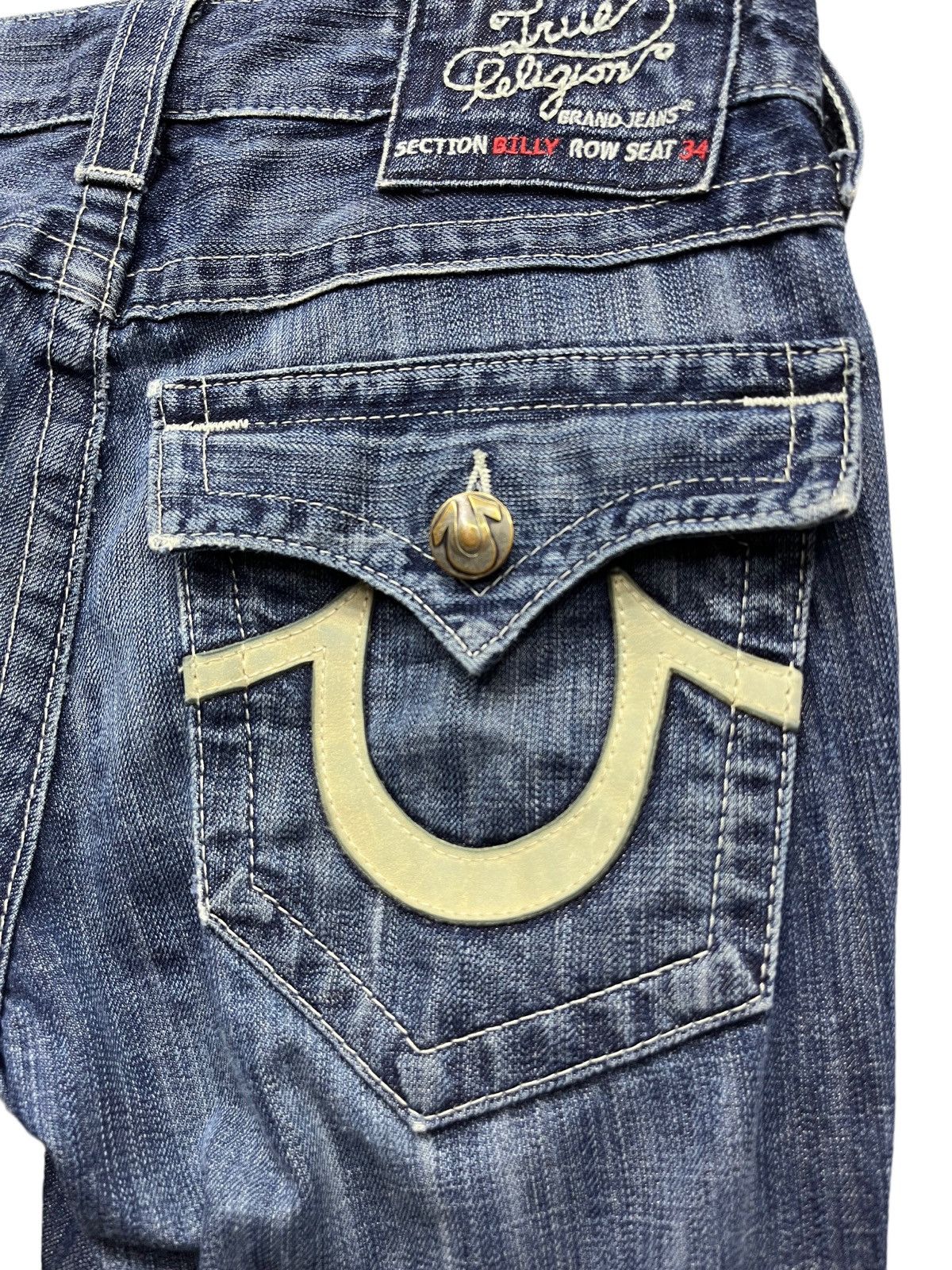 Vintage Vintage FLARE BILLY Leather Logo Evisu Style Size US 32 / EU 48 - 4 Thumbnail