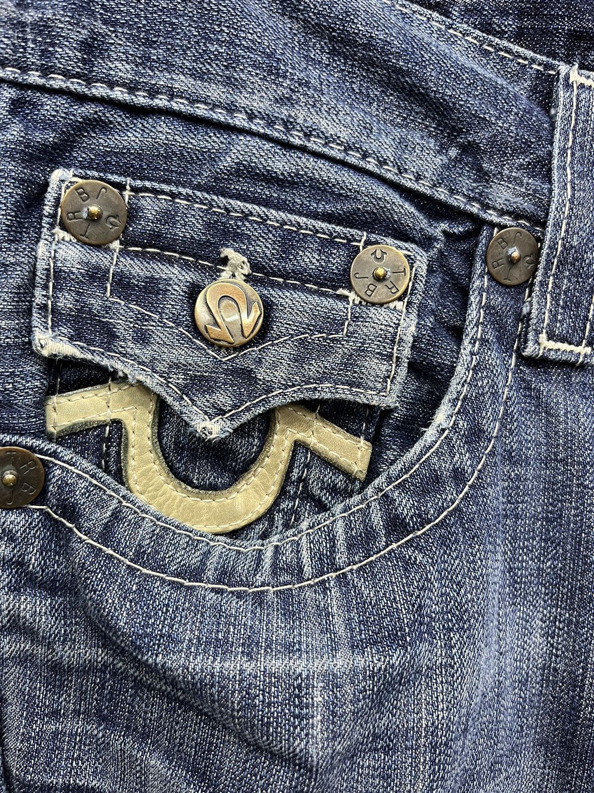Vintage Vintage FLARE BILLY Leather Logo Evisu Style Size US 32 / EU 48 - 10 Thumbnail