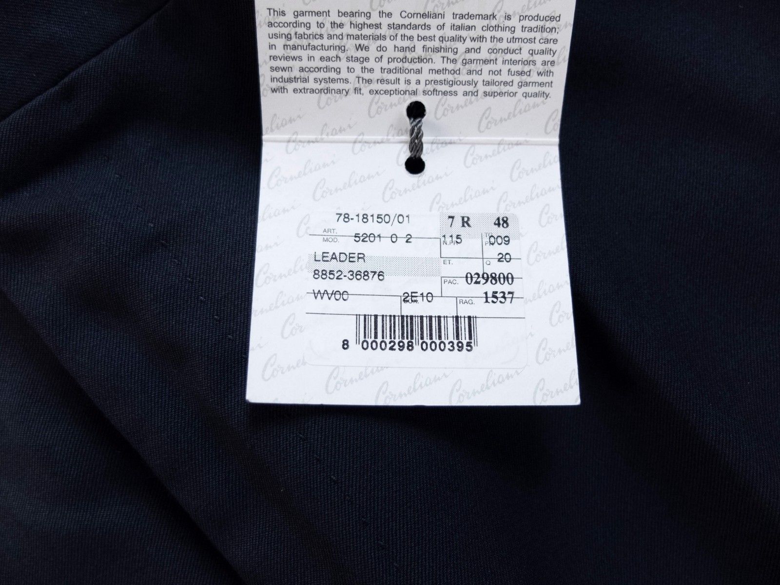 Corneliani CORNELIANI navy blue wool pants trousers Size 32 US / 48 EU Size US 32 / EU 48 - 3 Thumbnail