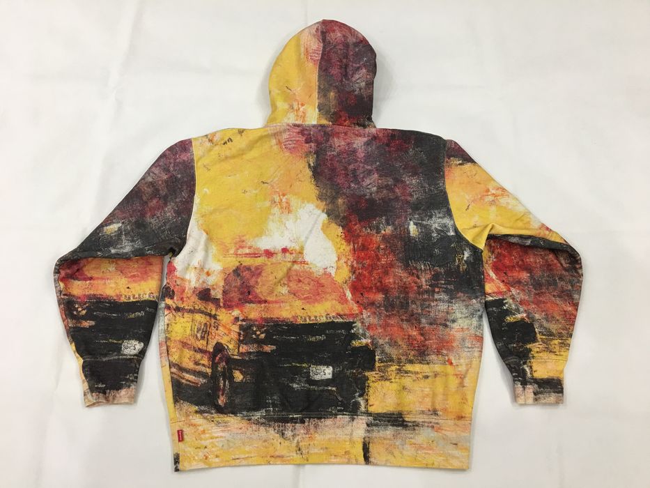 supreme fire zip up hooded sweatshirt
