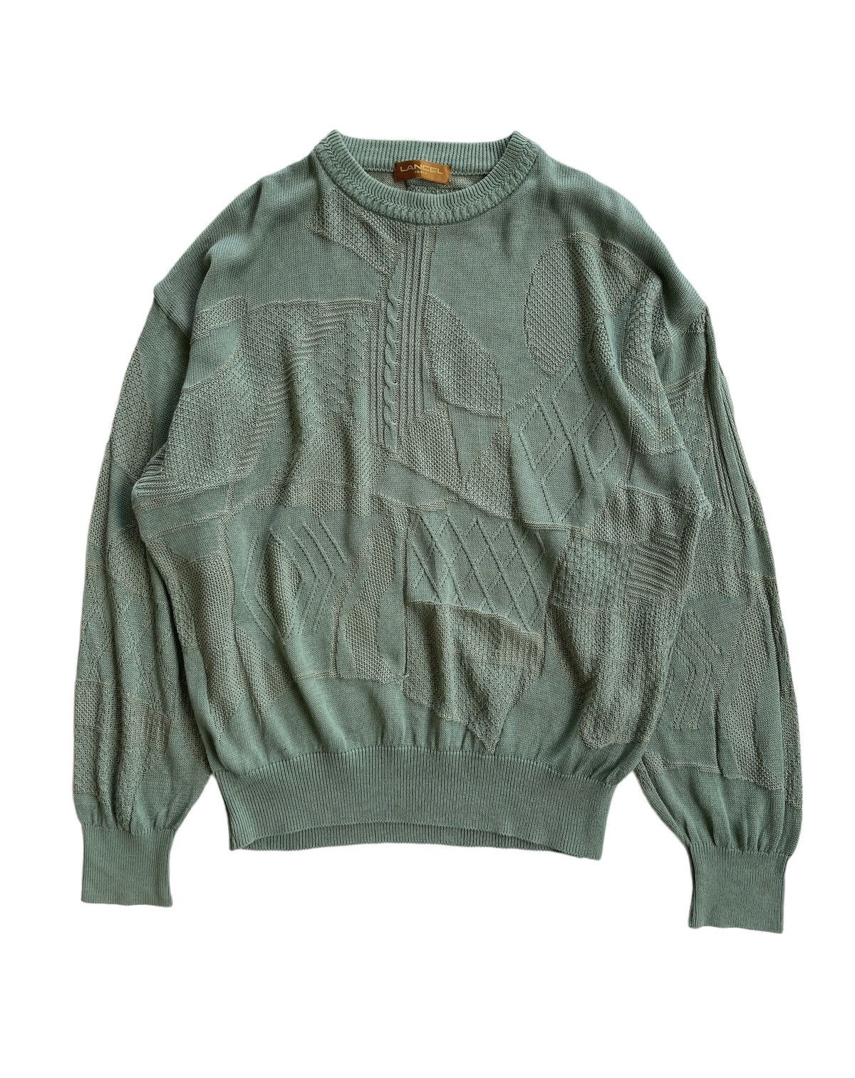 Lancel Vintage Lancel Abstract Linen Acrylic Knitted Sweater Size US L / EU 52-54 / 3 - 1 Thumbnail