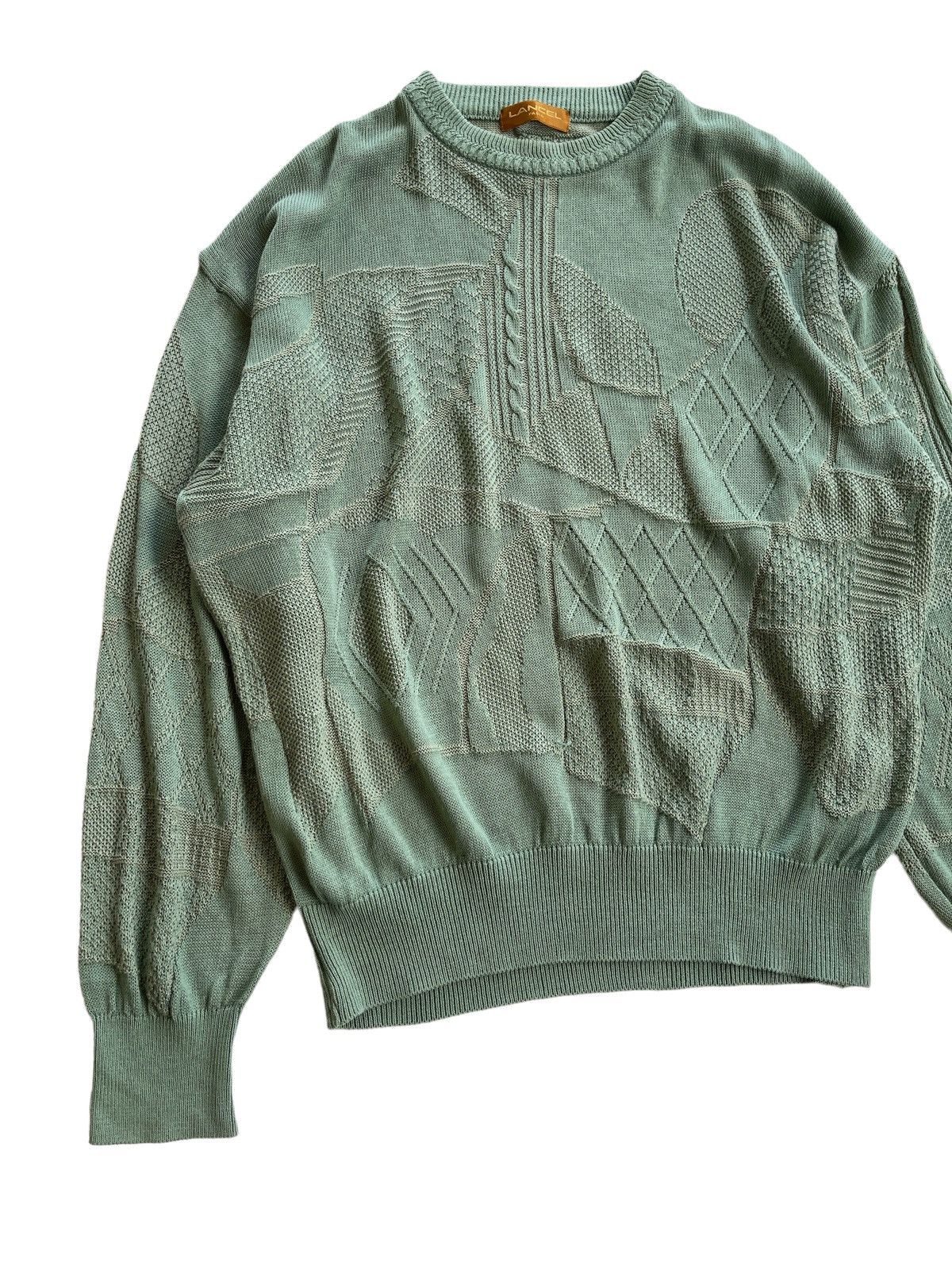 Lancel Vintage Lancel Abstract Linen Acrylic Knitted Sweater Size US L / EU 52-54 / 3 - 4 Thumbnail