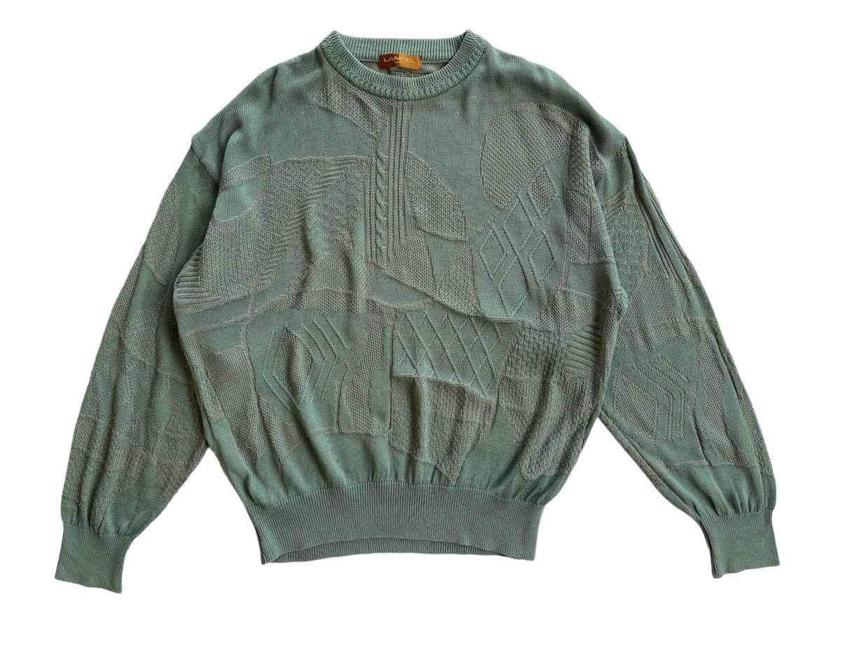 Lancel Vintage Lancel Abstract Linen Acrylic Knitted Sweater Size US L / EU 52-54 / 3 - 2 Thumbnail