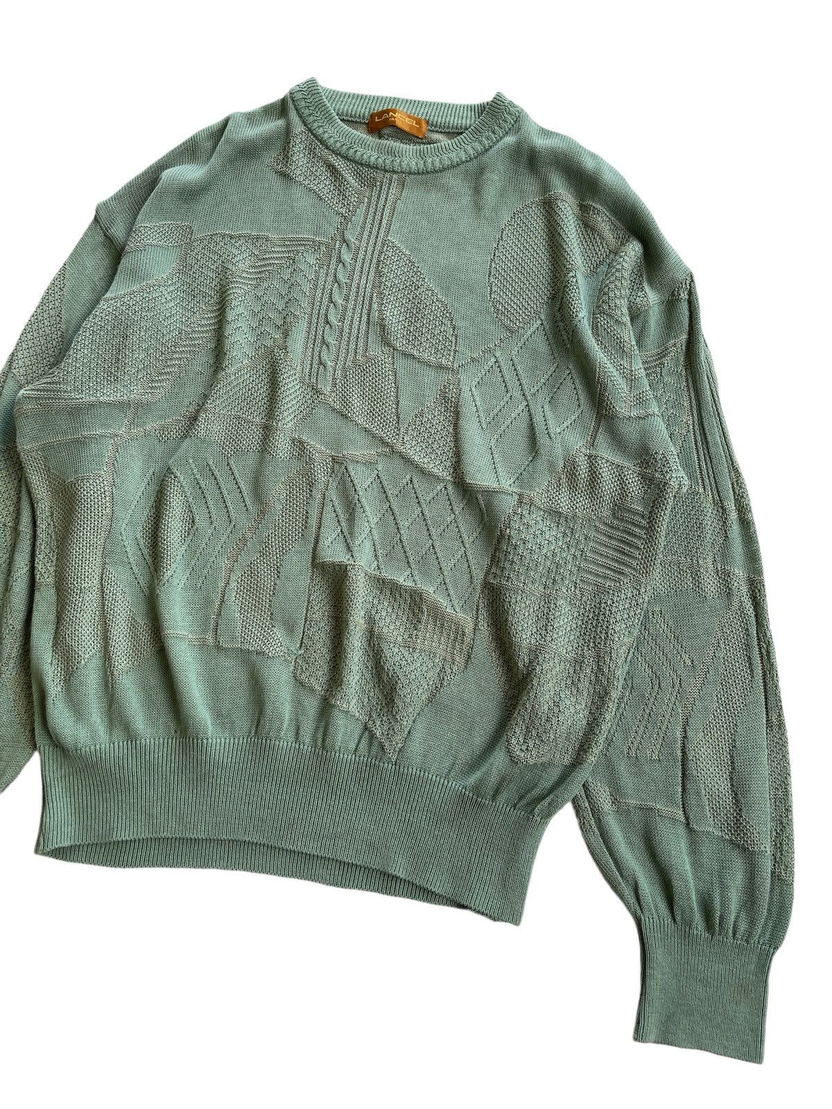 Lancel Vintage Lancel Abstract Linen Acrylic Knitted Sweater Size US L / EU 52-54 / 3 - 3 Thumbnail