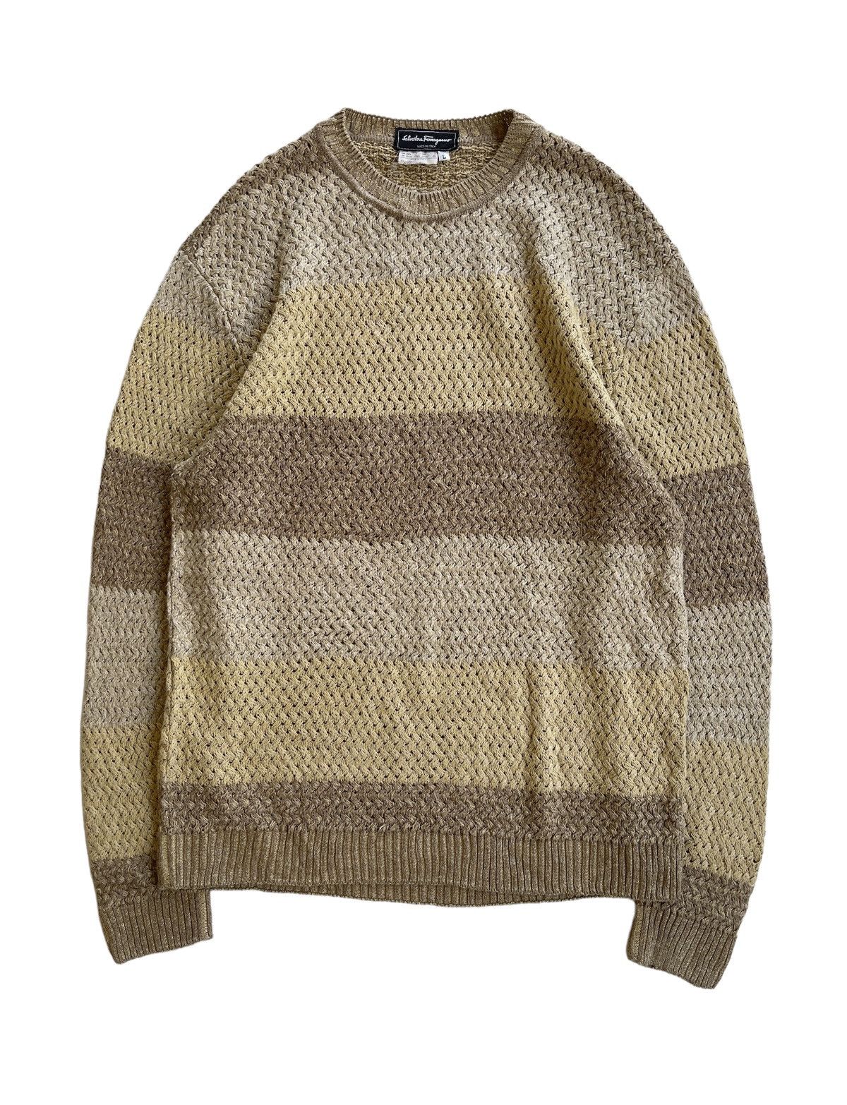 Vintage Salvatore Ferragamo Cable Knitted Sweater
