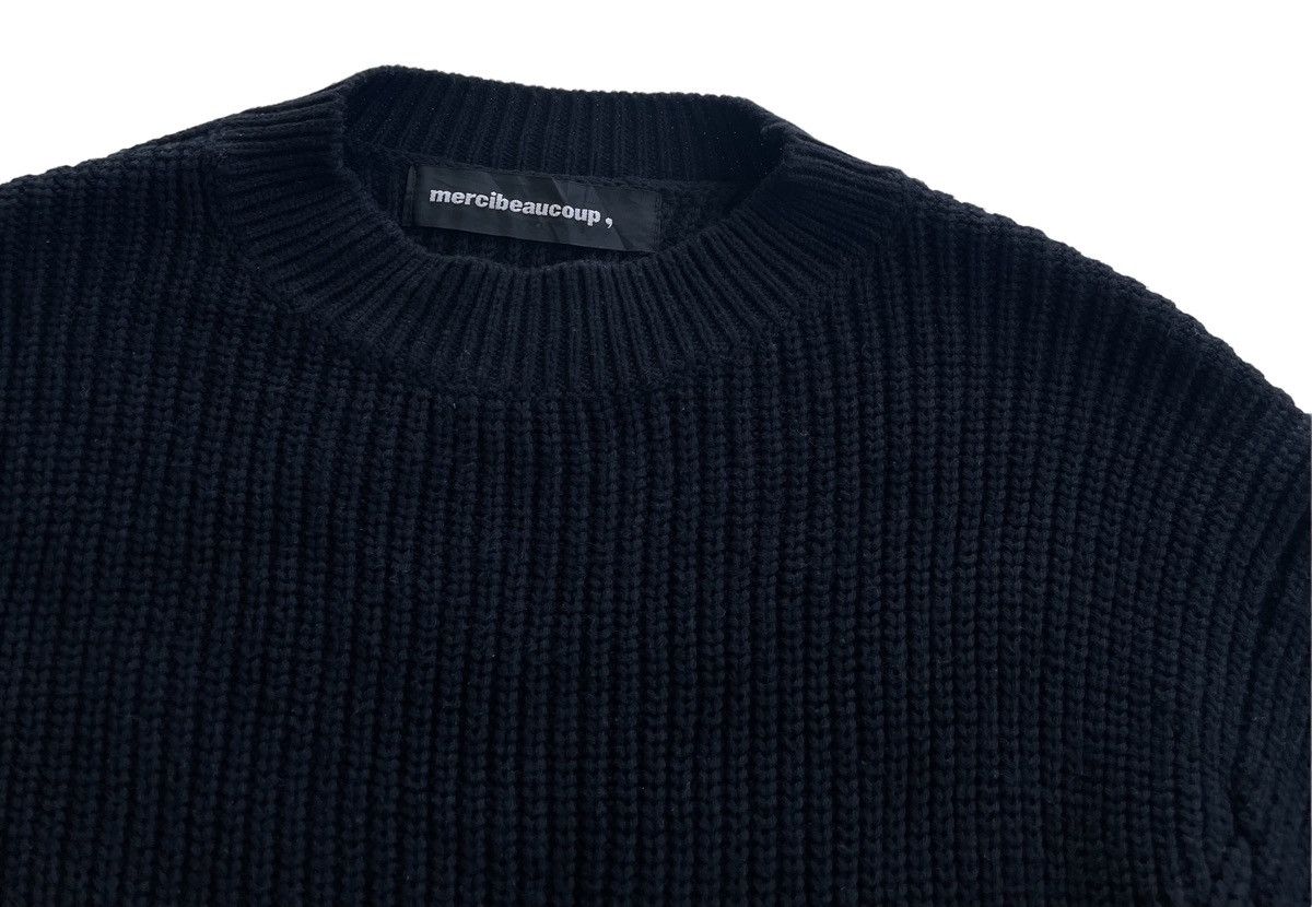Issey Miyake Issey Miyake Mercibeaucoup Black Asymmetric Cable Knit Size S / US 4 / IT 40 - 8 Thumbnail