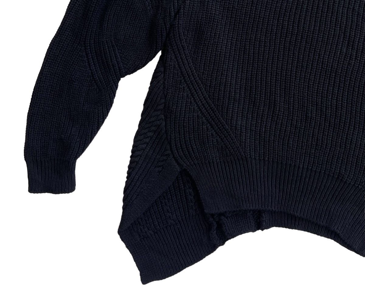 Issey Miyake Issey Miyake Mercibeaucoup Black Asymmetric Cable Knit Size S / US 4 / IT 40 - 7 Thumbnail