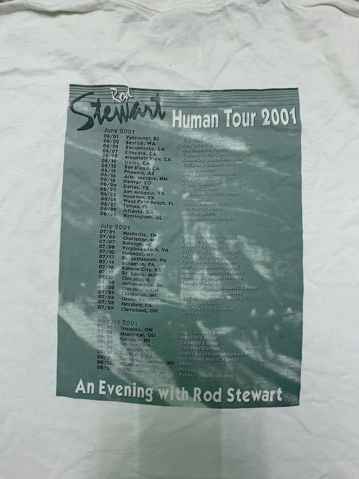 Band Tees × Fruit Of The Loom × Vintage Vintage 2001 Rod Stewart Human Tour Tee Shirt Size US XL / EU 56 / 4 - 4 Thumbnail
