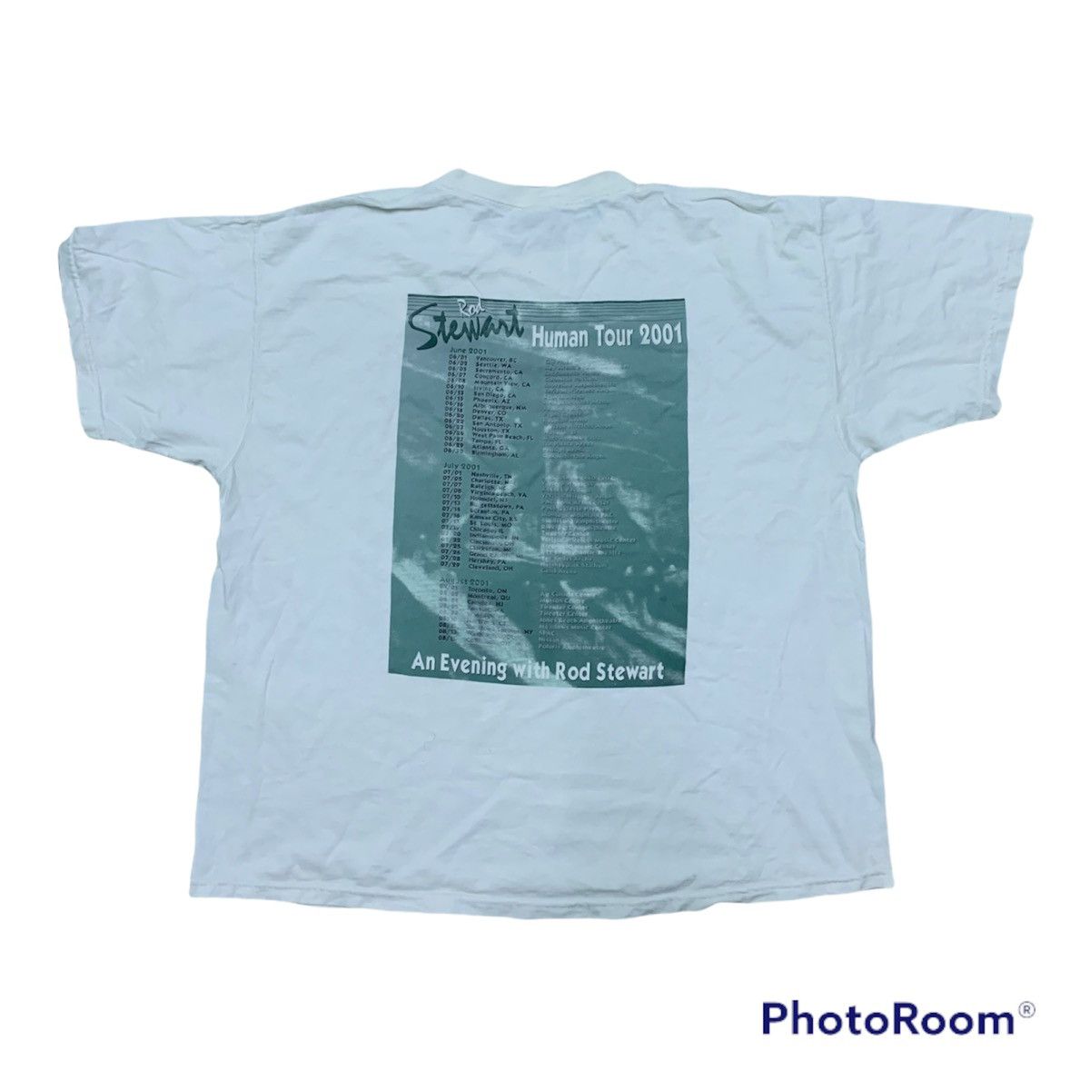 Band Tees × Fruit Of The Loom × Vintage Vintage 2001 Rod Stewart Human Tour Tee Shirt Size US XL / EU 56 / 4 - 2 Thumbnail