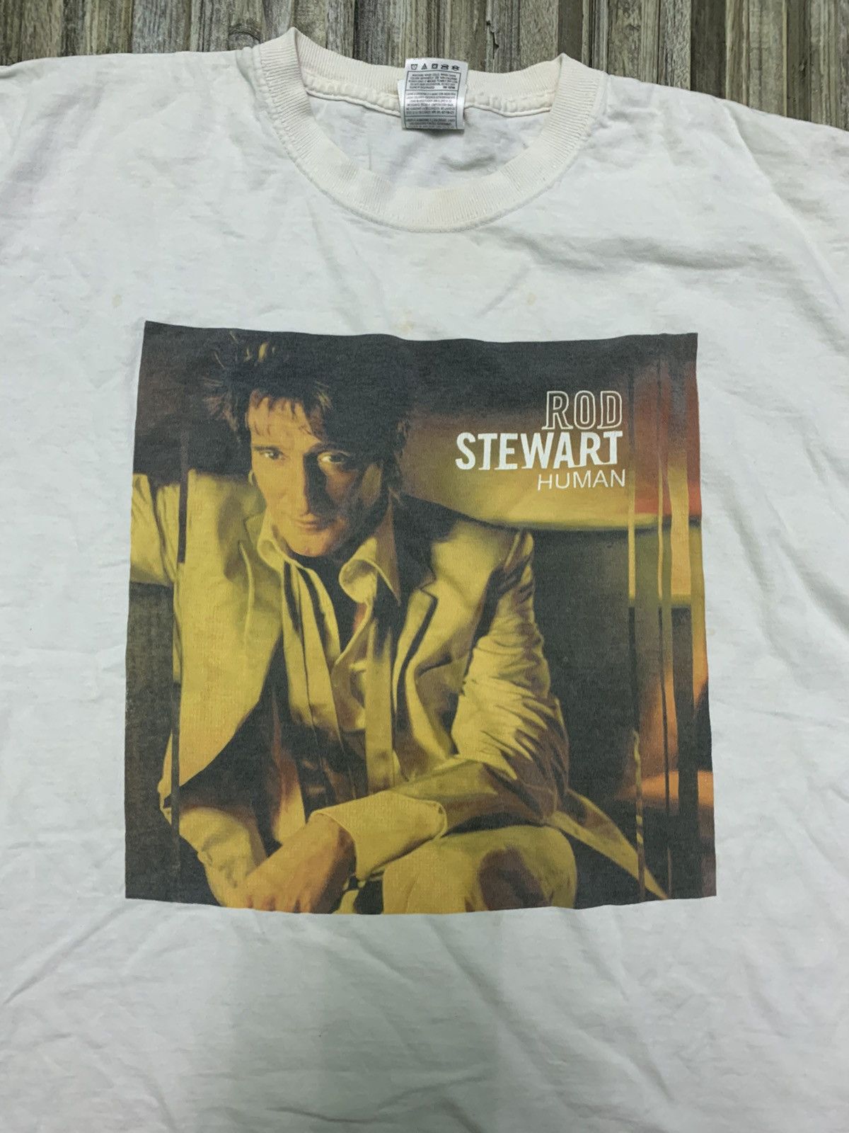 Band Tees × Fruit Of The Loom × Vintage Vintage 2001 Rod Stewart Human Tour Tee Shirt Size US XL / EU 56 / 4 - 3 Thumbnail