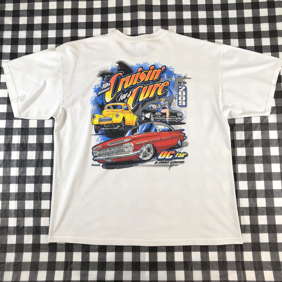 Chevrolet × Gildan Cruisin For A Cure 2009 Car Show Chevrolet Racing TEE Size US XL / EU 56 / 4 - 1 Thumbnail