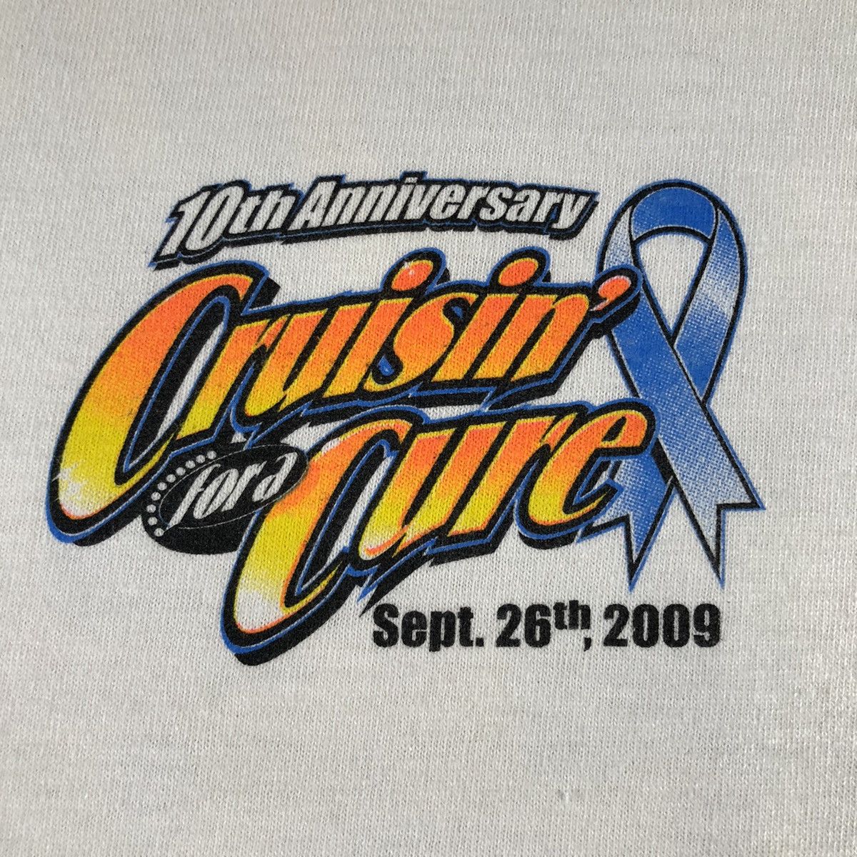 Chevrolet × Gildan Cruisin For A Cure 2009 Car Show Chevrolet Racing TEE Size US XL / EU 56 / 4 - 4 Thumbnail